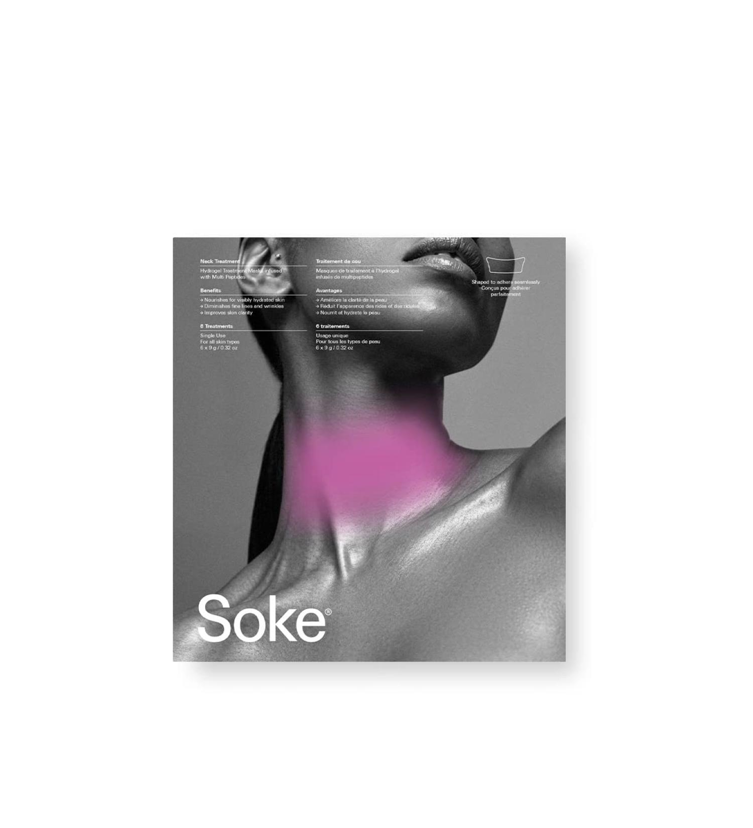 Soke Neck Hydrogel Treatment Mask - Rejuvenate & Hydrate Your Neck | International Shipping Available - Buy Online on GoSupps.com