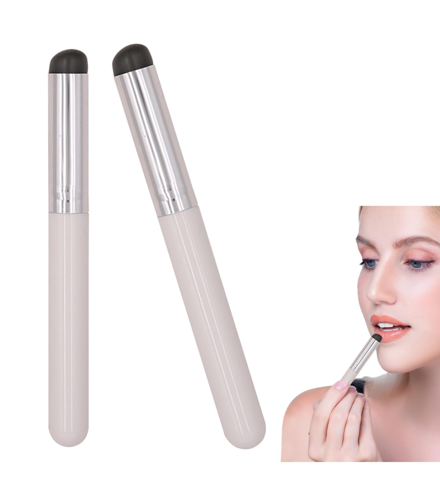 2 Lip Makeup Brushes - Silicone Lip Brushes Reusable Lipstick Applicator Lip Balm Applicator High Elastic Round Head Make Up Brushes Elastic Silicone Brush Portable Brush Head Makeup Tool - Buy Online on GoSupps.com