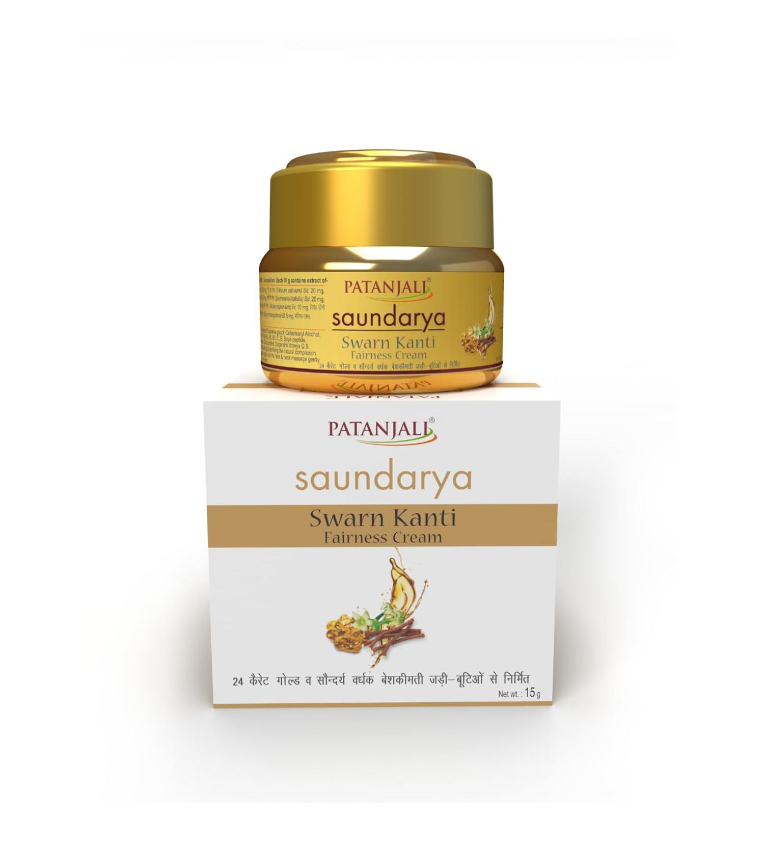 Buy Patanjali Saundarya Swarn Kanti Fairness Cream - Best Natural Skin Lightening Cream for Radiant Glow | International Shipping Available - Buy Online on GoSupps.com