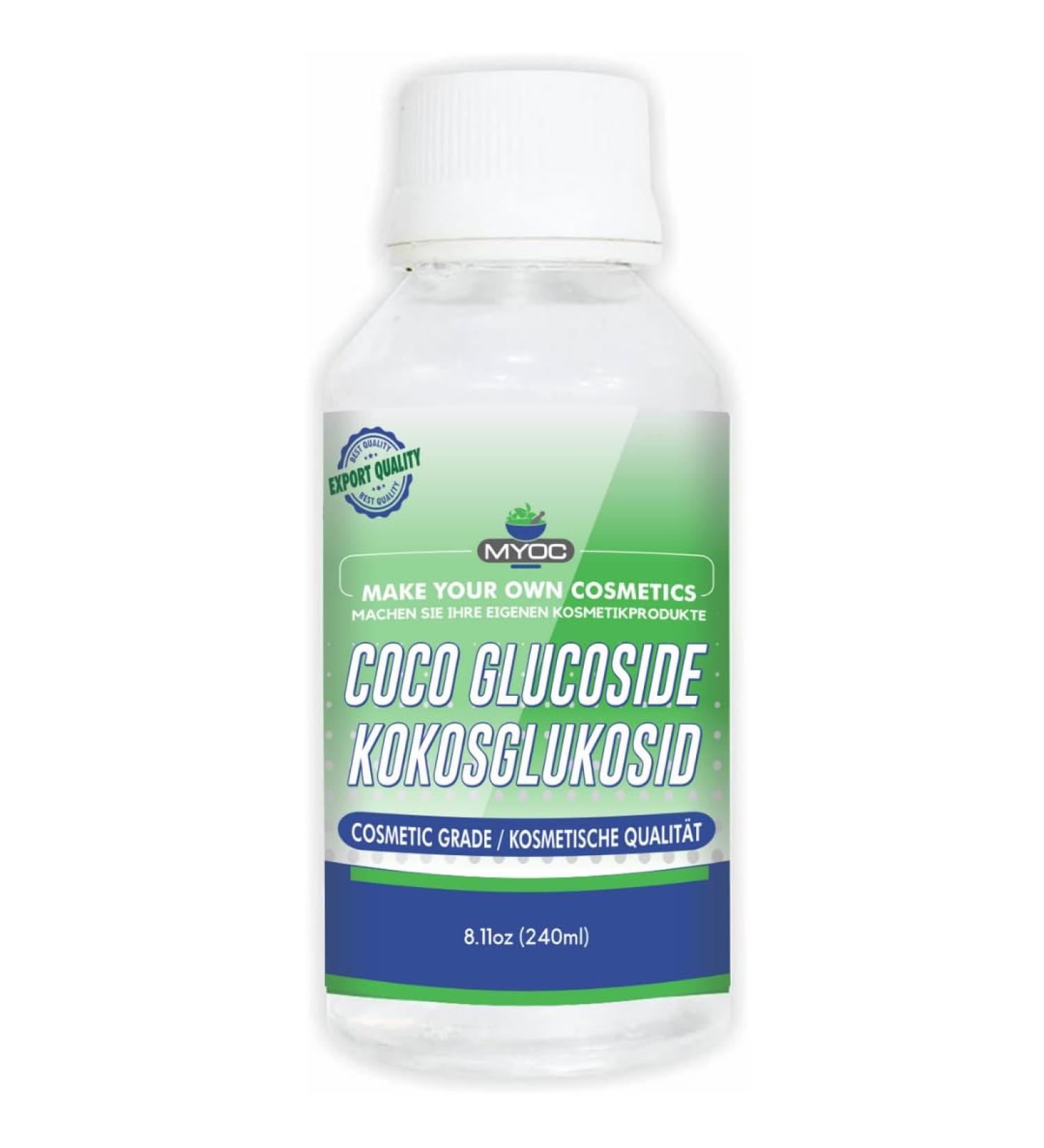 Coco Glucoside Cosmetic Grade 240 ml / 8 fl oz - Mild Non-Ionic Surfactant for Cleansers Shampoos and DIY Cosmetic Formulations - Buy Online on GoSupps.com