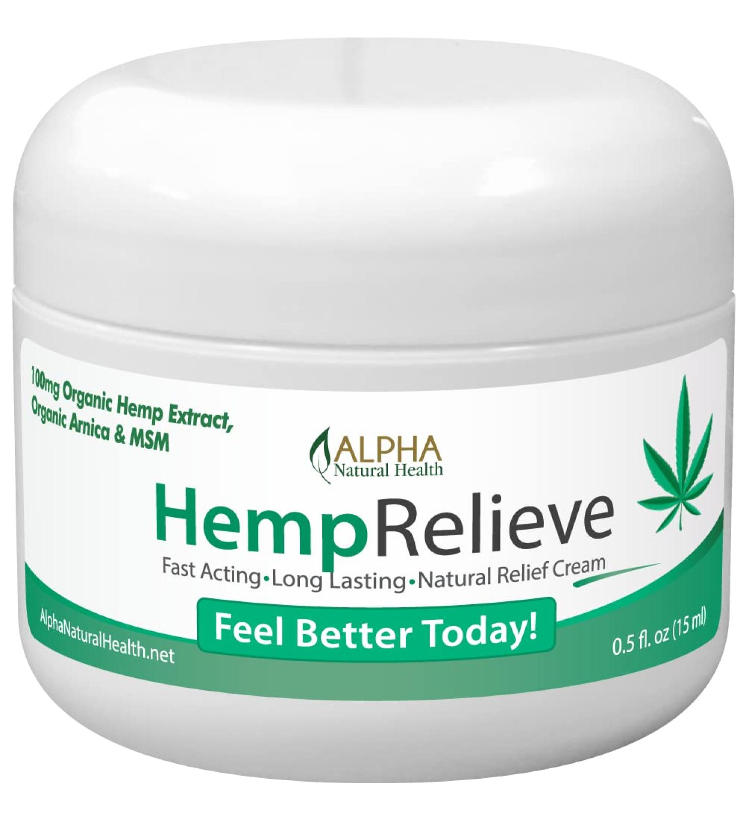 HempRelieve Organic Relief Cream 1/2 Oz