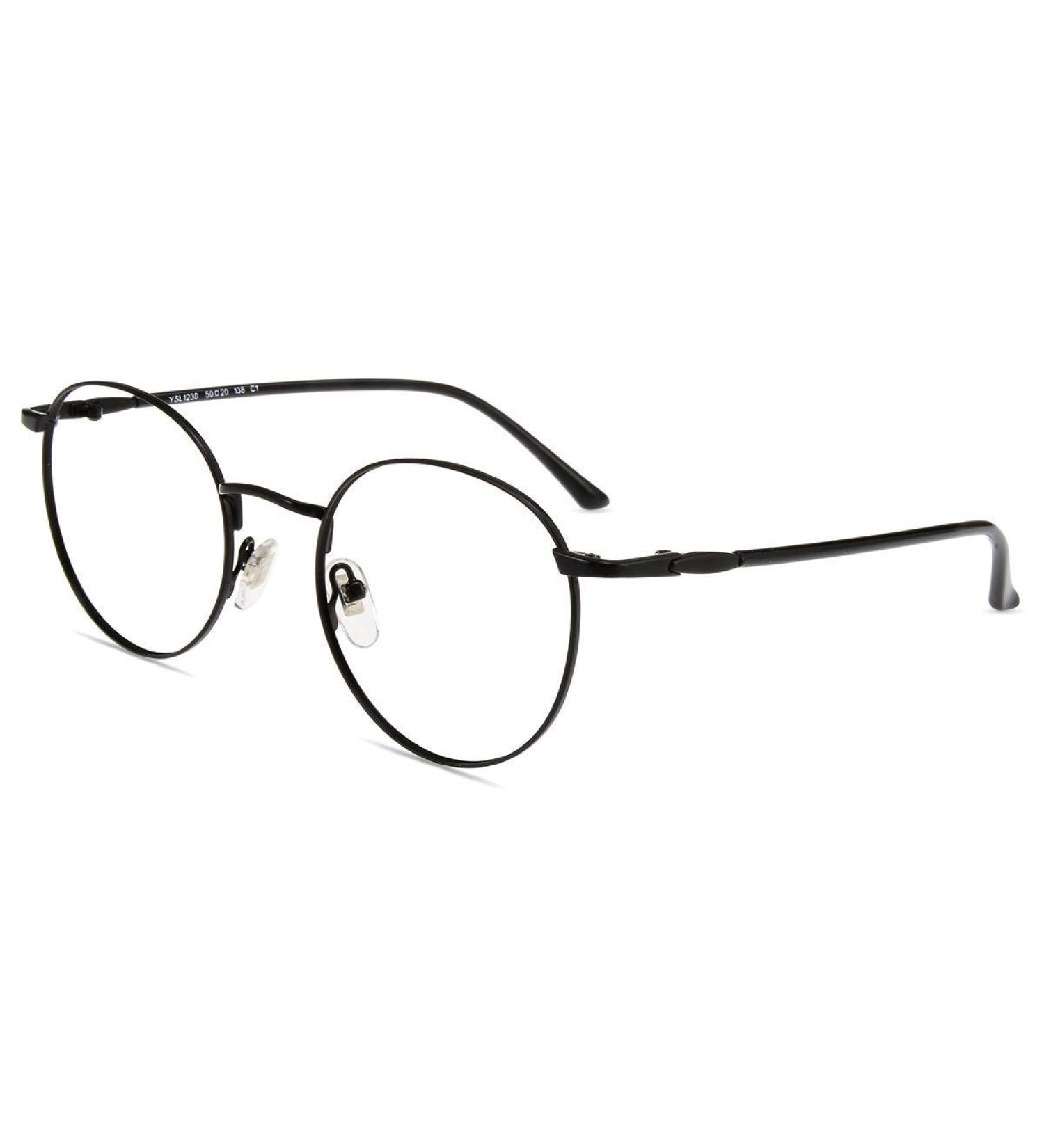 Blue Light Blocking Reading Glasses - UV 400 Computer Gaming Glasses for Anti Eyestrain - Round Vintage Metal Frame - Black (1.25x) - Buy Online on GoSupps.com