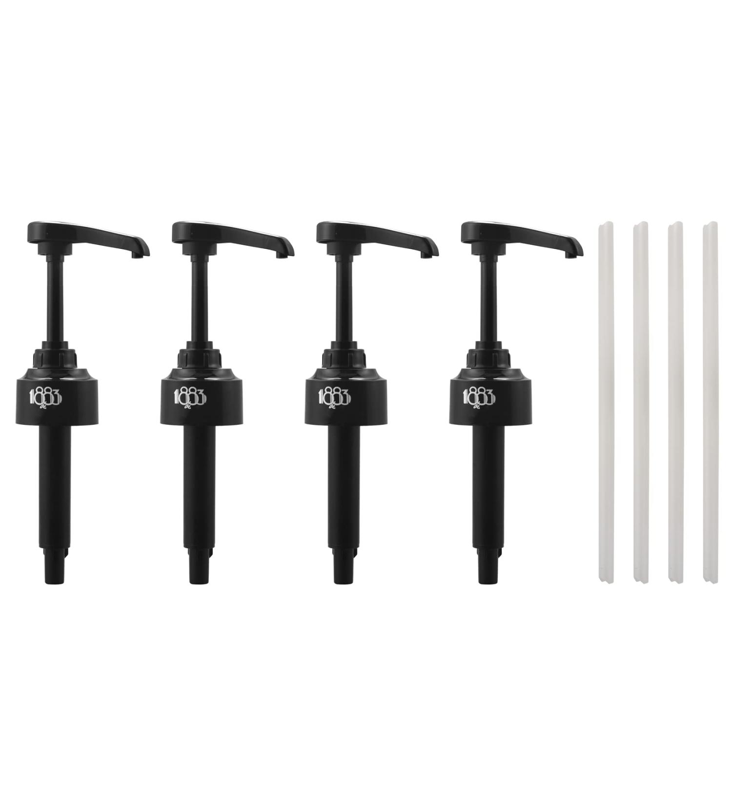 Doumneou 4 Pack 8ml Black Syrup Pumps Great for Coffee Syrups Snow Cones Flavorings and More - Buy Online on GoSupps.com