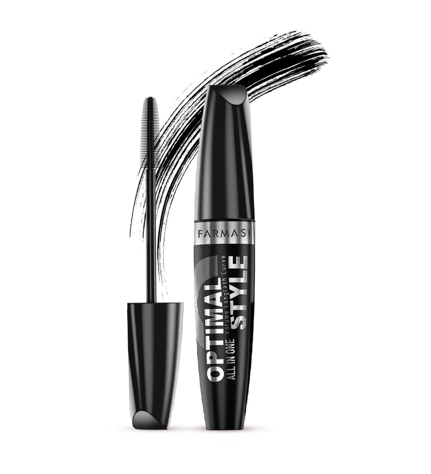 FARMASi Optimal Style Mascara - Volume Longlash Curve | Black 0.27 fl. oz/8ml - Buy Online on GoSupps.com