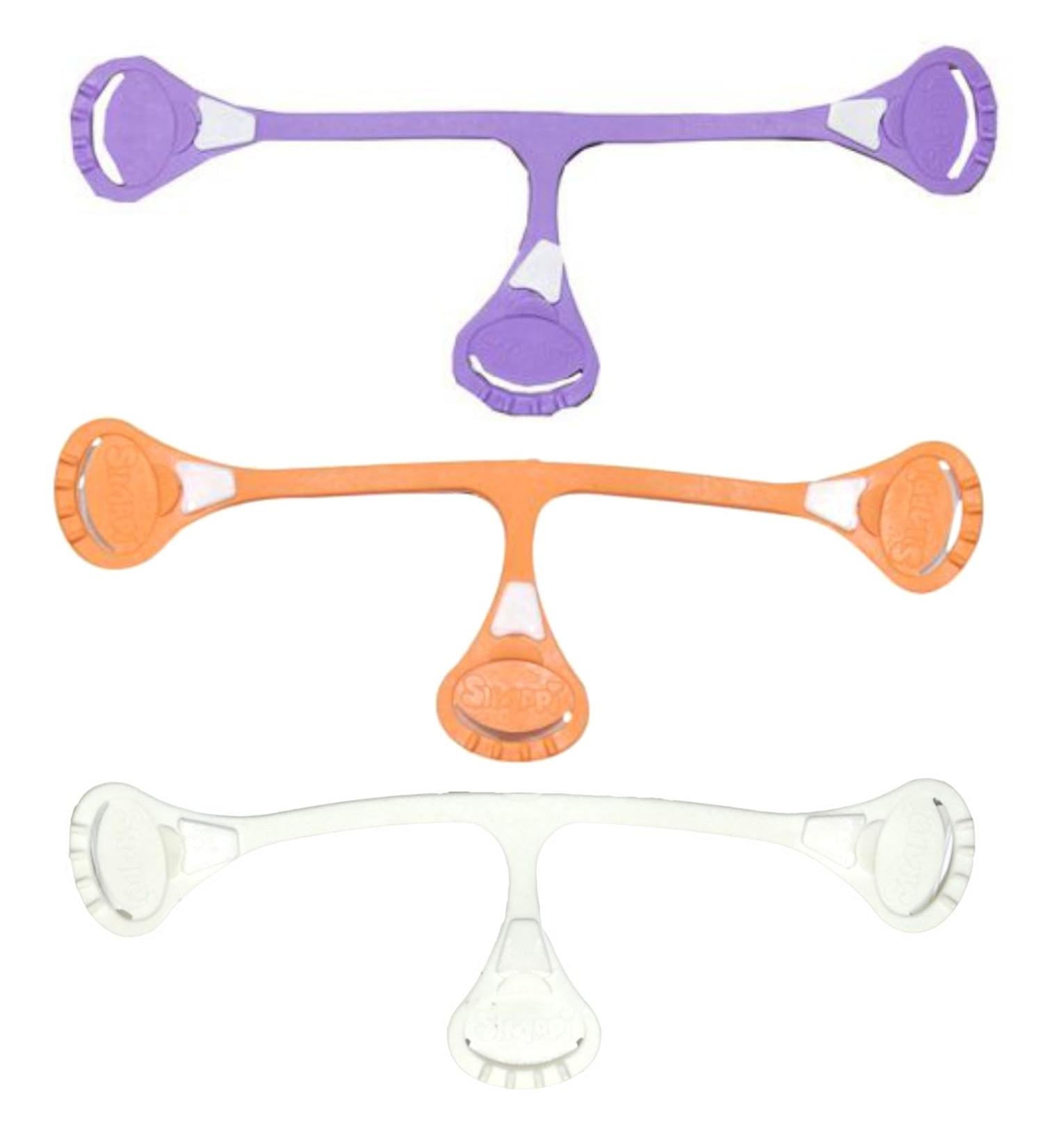 Snappi diaper clip for gauze diapers fabric diapers |3 pack (purple/terracotta/white 1: to 18 months) 1: up to 18 months purple/terracotta/white