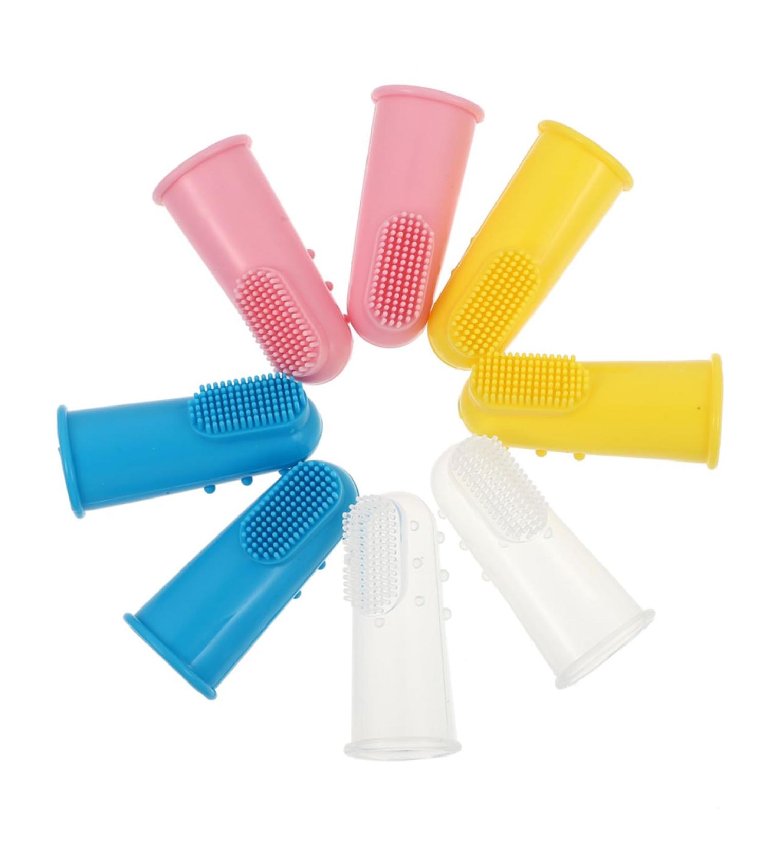 Minkissy 12th Silicone Toothbrush Set for Kids | Finger Brush Tools for Children's Dental Care | Perfect for Pets Too! - Buy Online on GoSupps.com