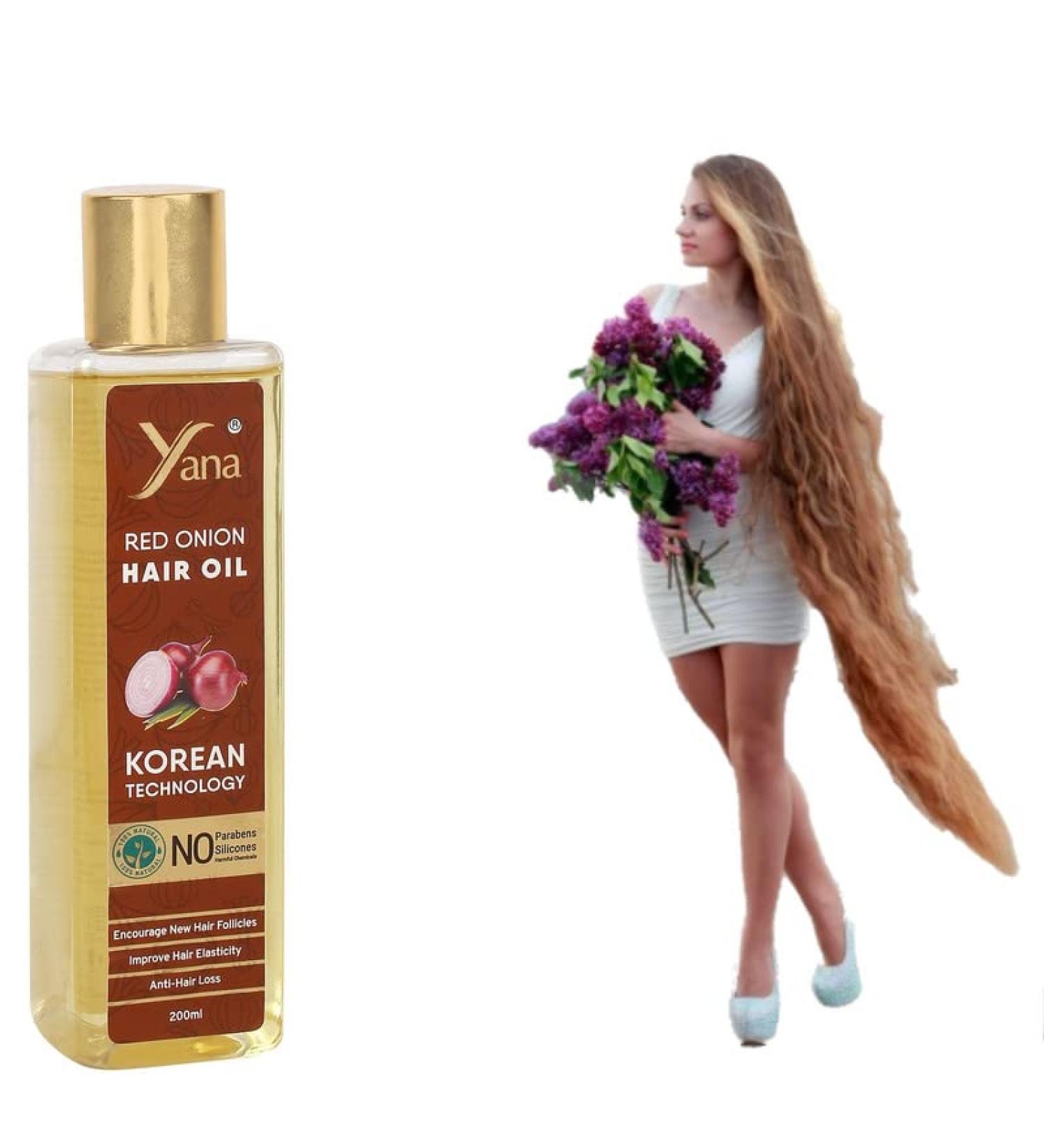 Red Onion Hair Oil for Men & Women - Promote Long Hair Growth | Advanced Korean Technology - Buy Online on GoSupps.com