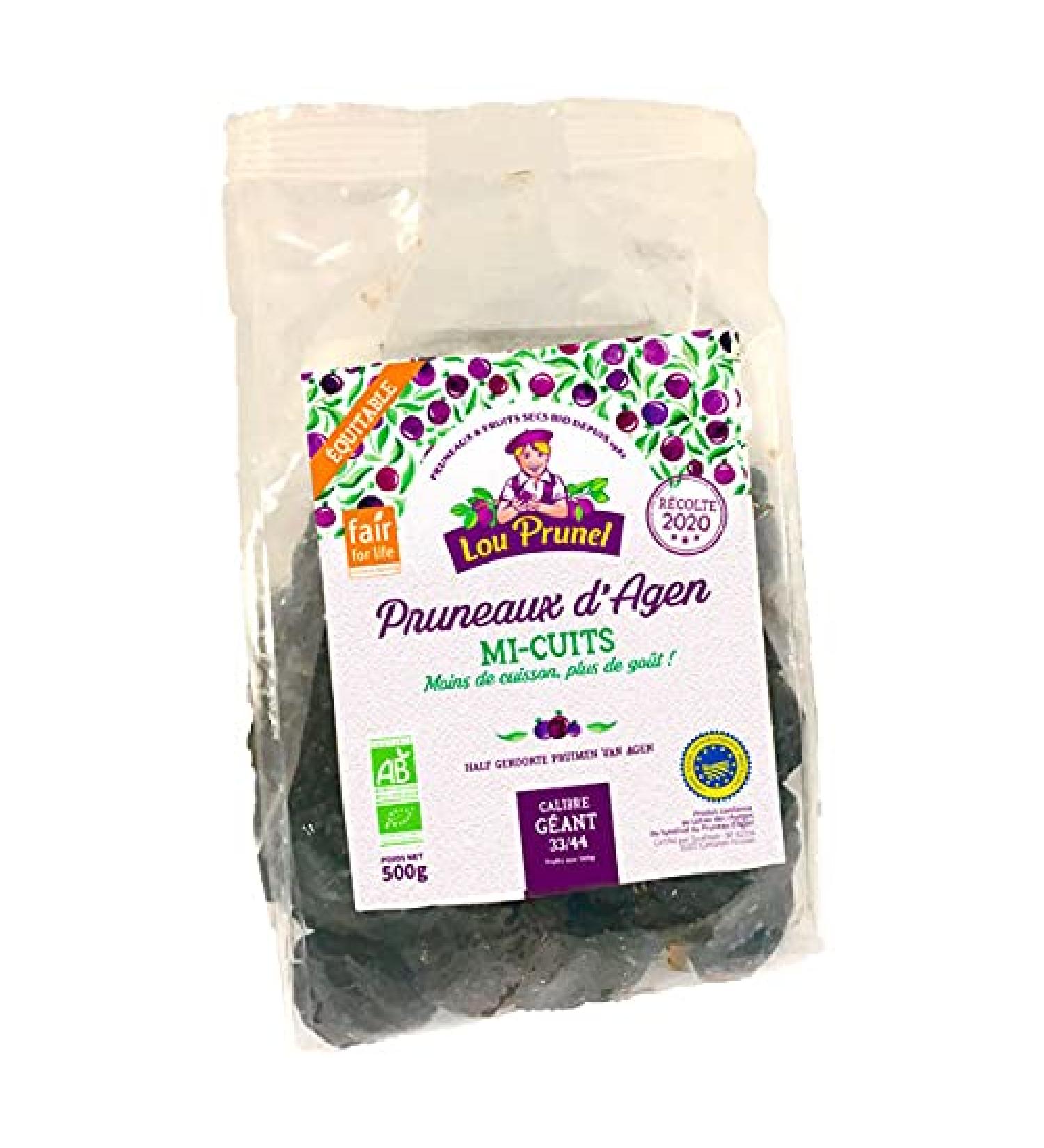 Lou Prunel - Giant Semi-Cooked Agen Prunes 500G - Sold per unit - Buy Online on GoSupps.com