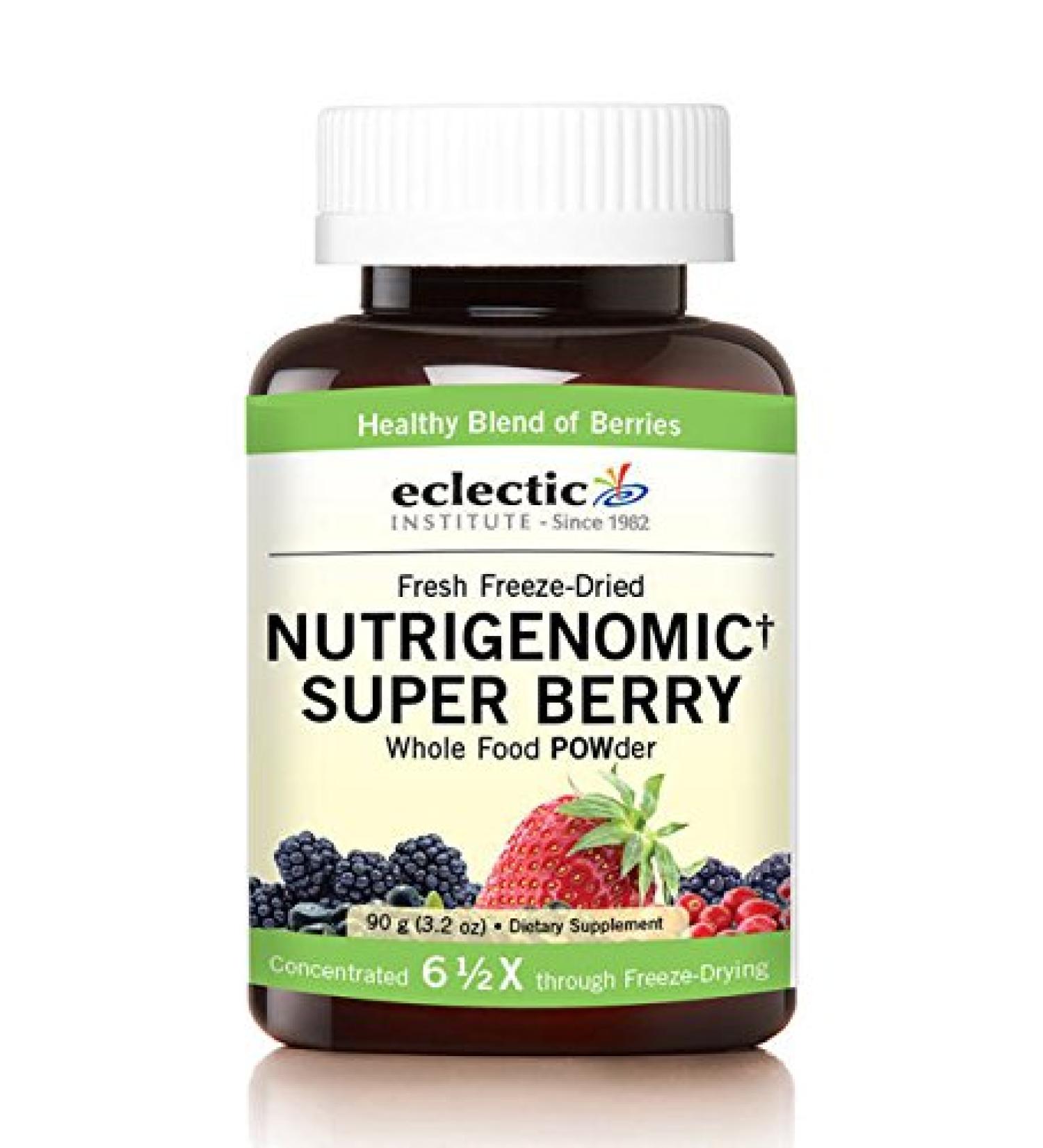 Eclectic Institute Fresh Freeze-Dried Nutrigenomic Super Berry Whole Food POWder 3.2 oz (90 g)
