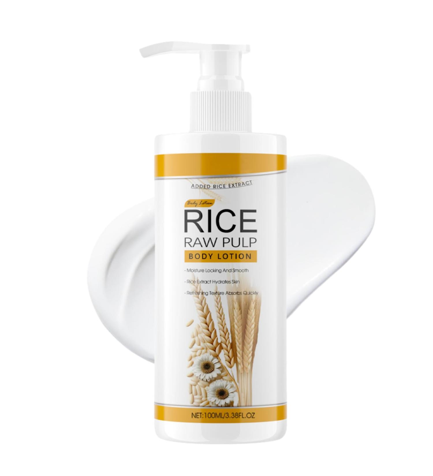 Body Lotion Rice Raw Pulp Body Moisturiser Body Cream with Rice Extract Body Dry Skin Moisturiser Brightening Body Creams for Women Firming Body Lotion Hydrates Skin Absorbs Quickly - Buy Online on GoSupps.com