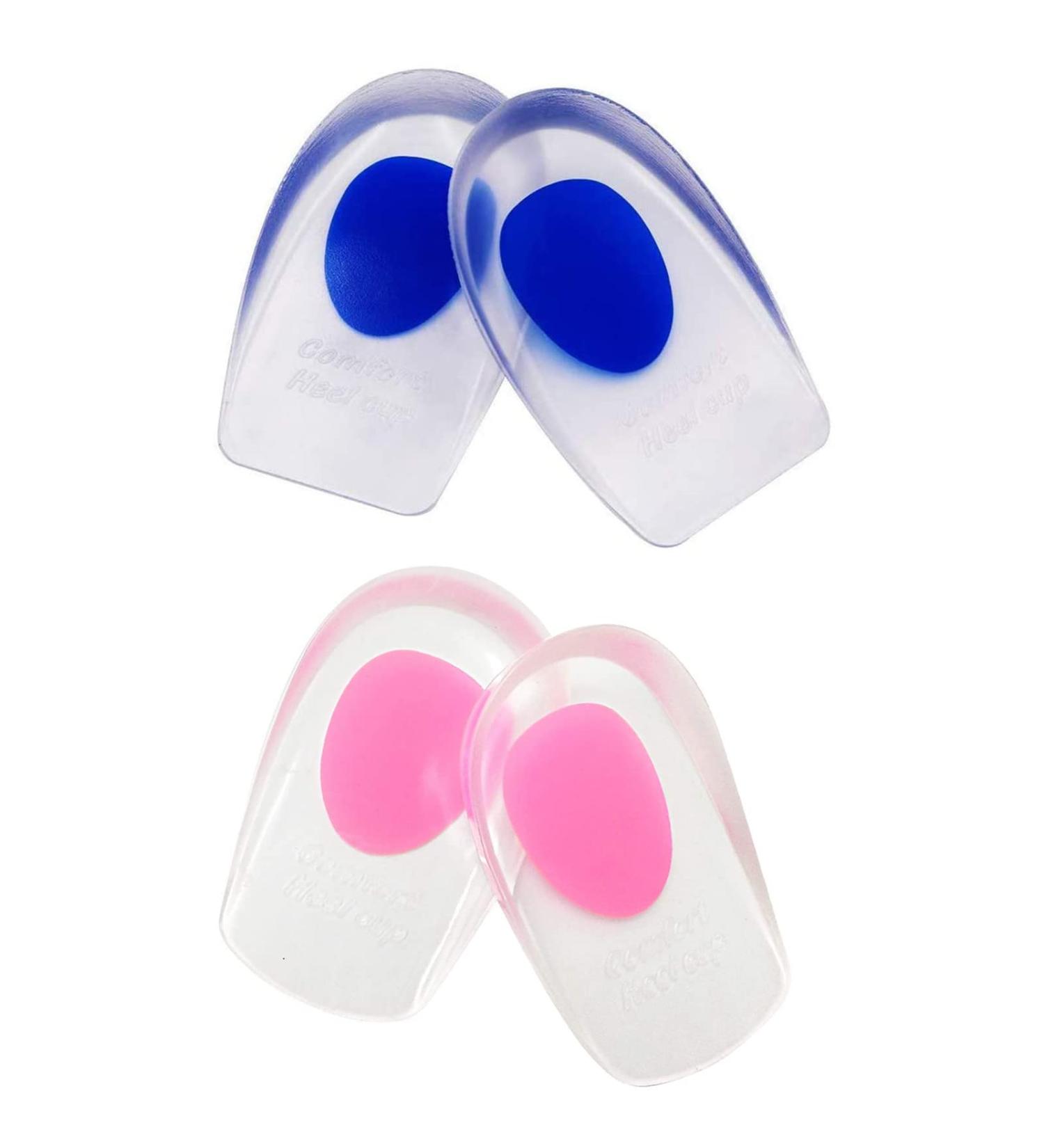 Gel Heel Pillow & Silicone Heel Cushions for Plantar Fasciitis & Heel Spur - 2 Pairs (Size 35-39) - Comfort for Achilles Tendon Pain - Buy Online on GoSupps.com