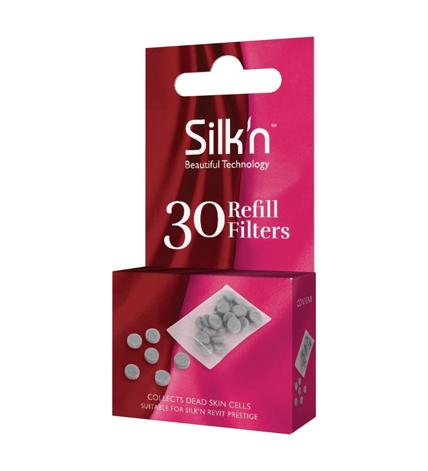 Silkn Facial Peeling Replacement Filters for Microdermabrasion - 30 Pieces ReVit Prestige Grey 4x0.2x6 cm - Buy Online on GoSupps.com