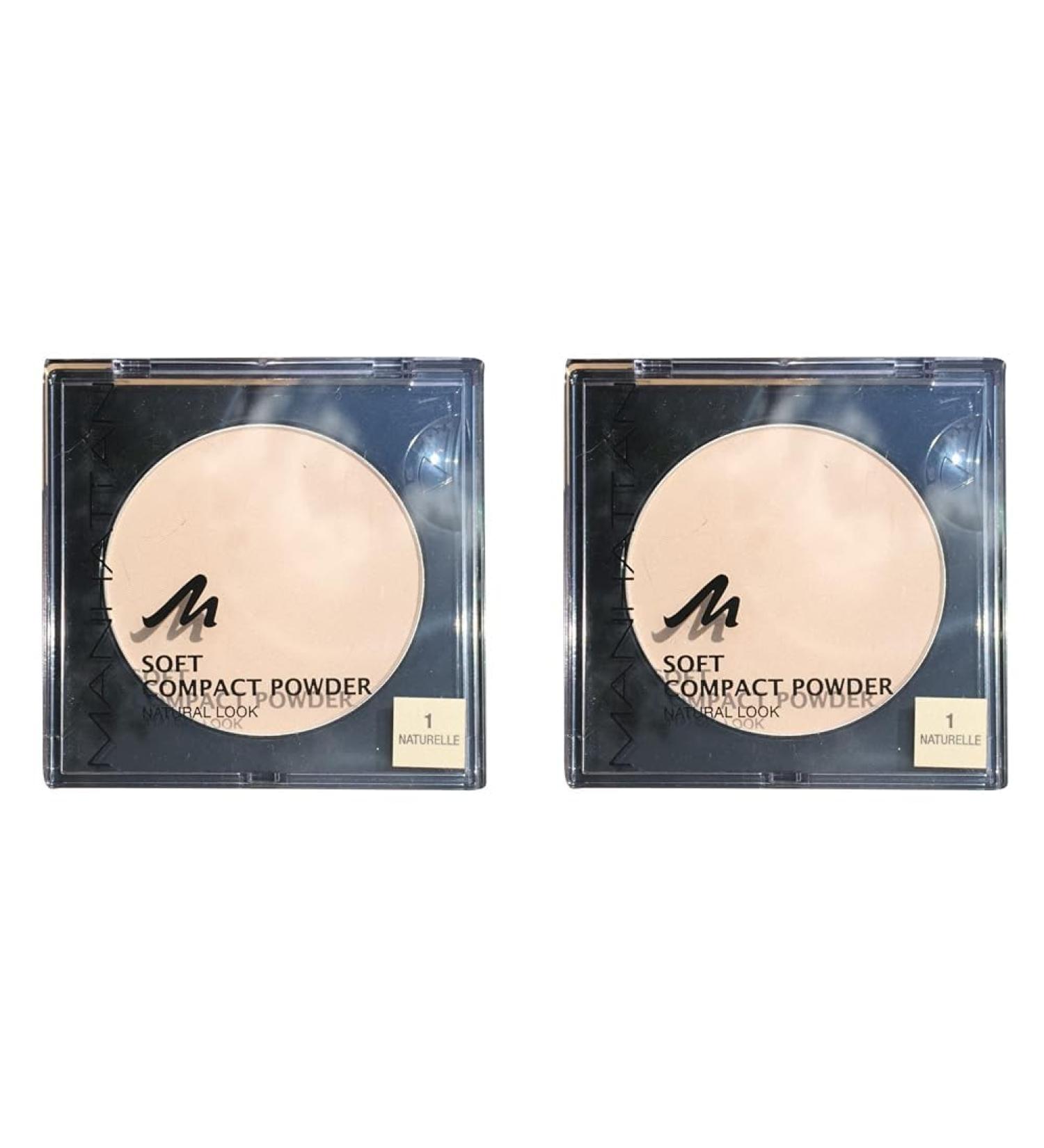Manhattan Soft Compact Powder - Natural Cells 1 | Bright Matt Finish Even Complexion | 2 Pack (9g each) - International Shipping Available - Buy Online on GoSupps.com