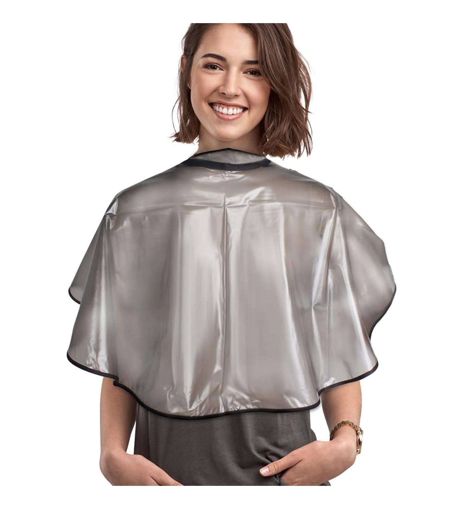 KeyZone Professional Waterproof Hair Dye Cape | Salon Hairdressing Capes for Rebonding & Hot Oil Treatments | Translucent - Buy Online on GoSupps.com