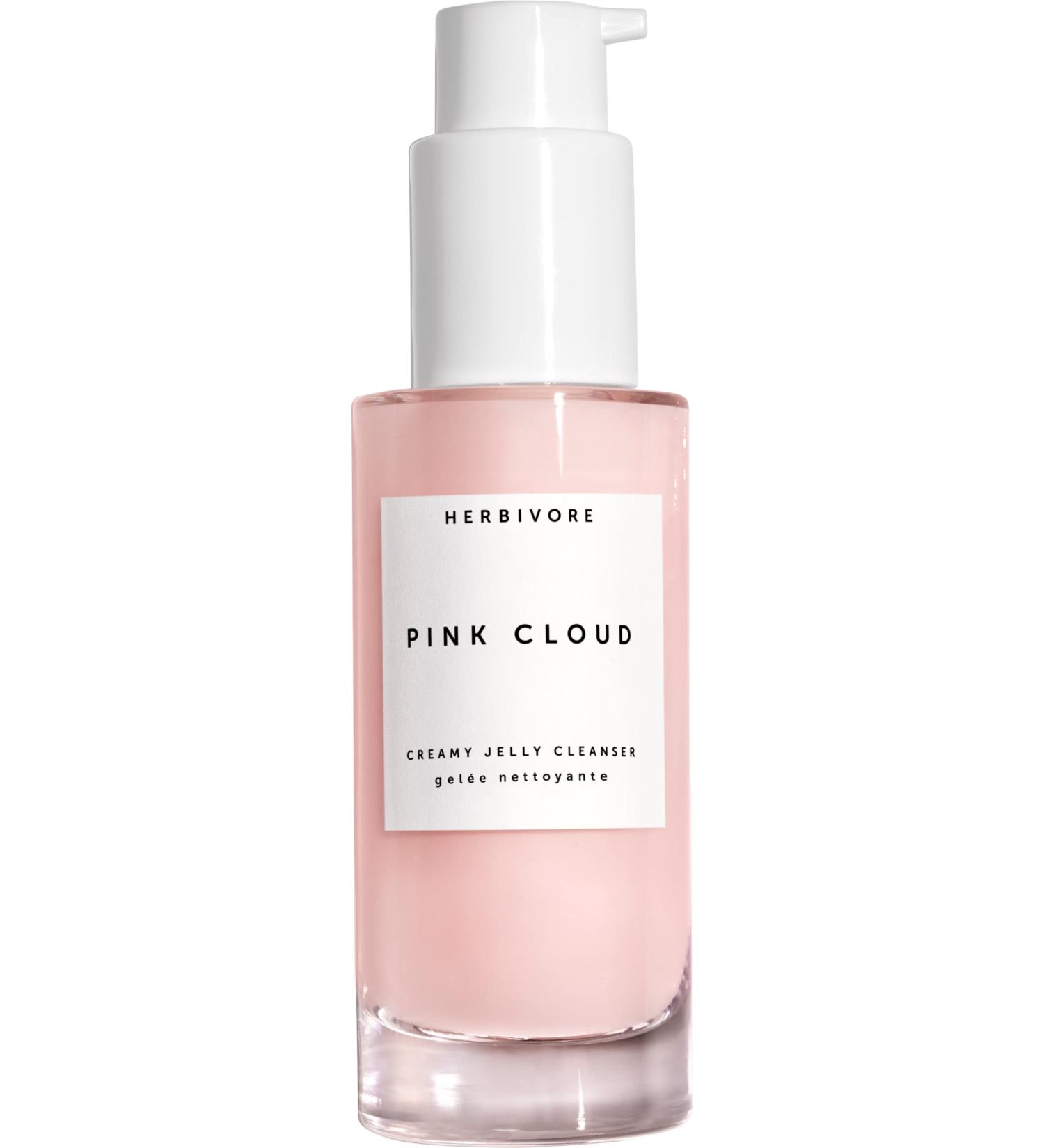 HERBIVORE Pink Cloud Jelly Cleanser - Vegan Rosewater Hydrating Face Wash & Makeup Remover for Sensitive Skin - 50mL / 1.7 oz - International Shipping Available - Buy Online on GoSupps.com