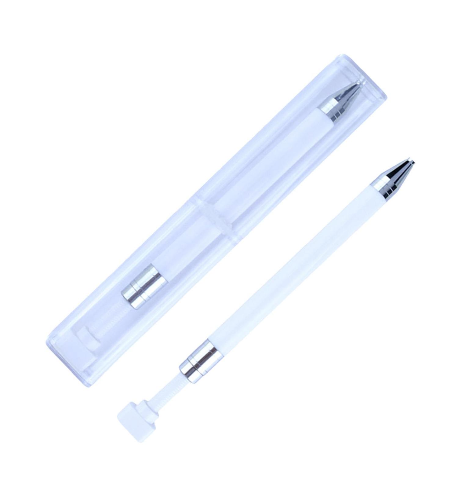 Xtauaguh Rhinestone Dotting Drill Pencil for Nails | Rhinestone Art Portable Dotting Nail Too for Home Travel Business Trip Apartment White - Buy Online on GoSupps.com