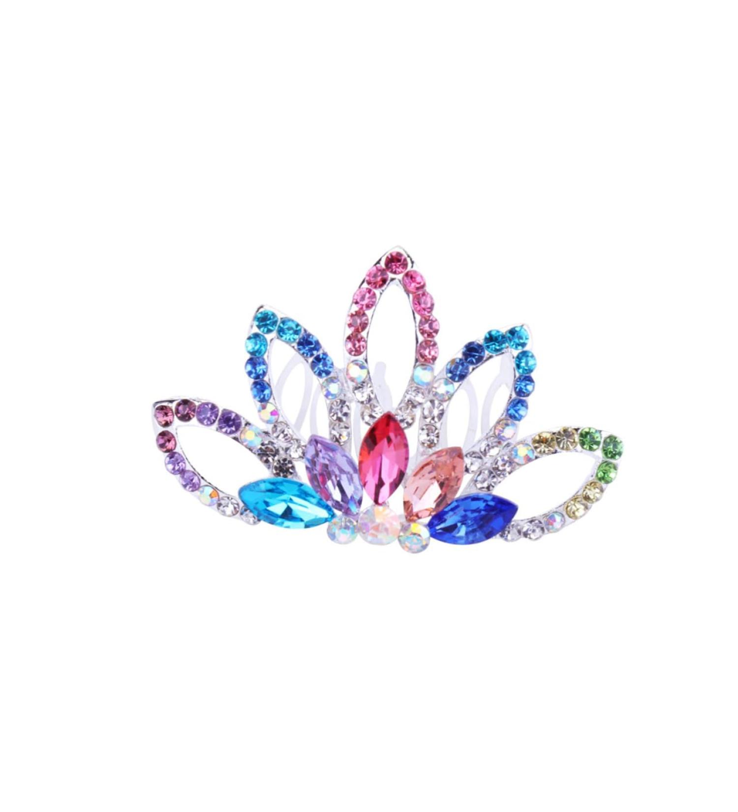 DOITOOL 1pc Prom Hair Clips Diamond Headpiece Hair Accessories for Women Prom Bridal Hair Comb Wedding Colored Hair Clips Barrettes for Women Princess Headwear Tiara Girl Women's Hair Ring - Buy Online on GoSupps.com