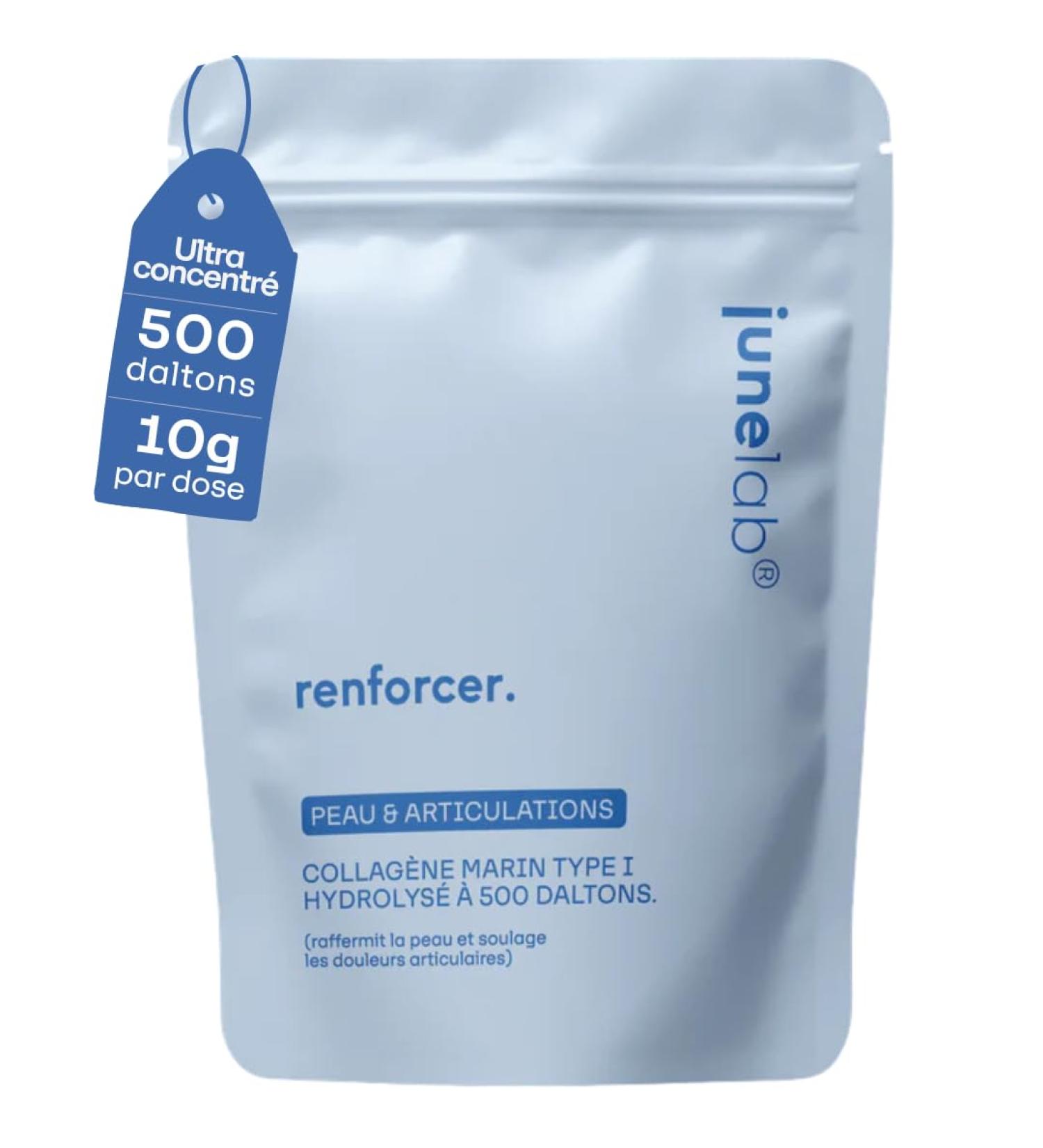 Marine Collagen Powder (200G) | Collagen Peptide for Joints | Food Supplement Hair and Skin | French Marine Collagen June Laboratory | Marine Collagen Powder 100% Natural - Buy Online on GoSupps.com