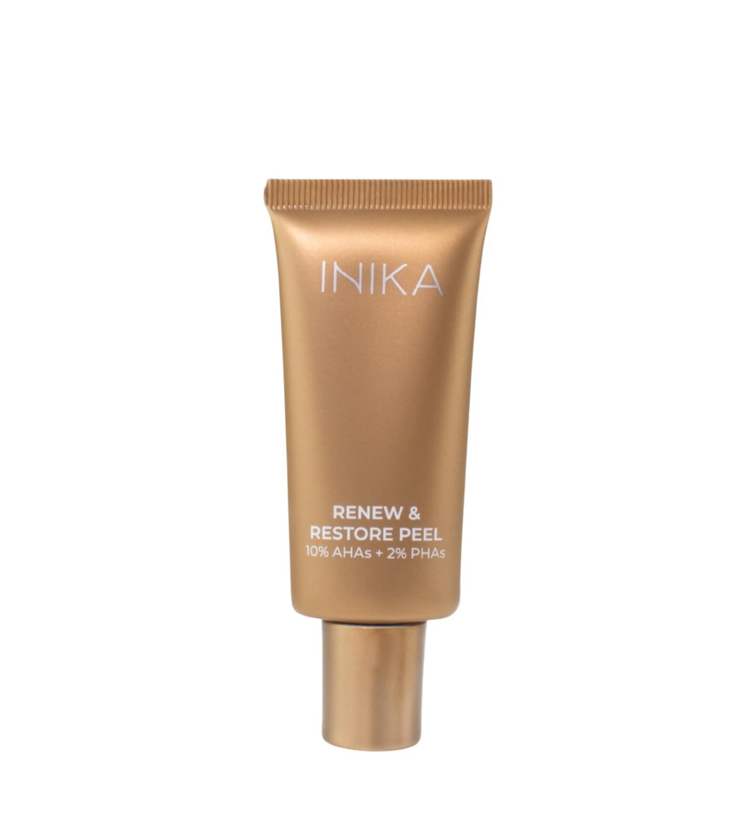 INIKA Renew & Restore Peel. AHAs and PHAs with natural Exfoliating Particles Instantly resurfaces and refreshes skin. | Vegan Cruelty-Free and Sustainable