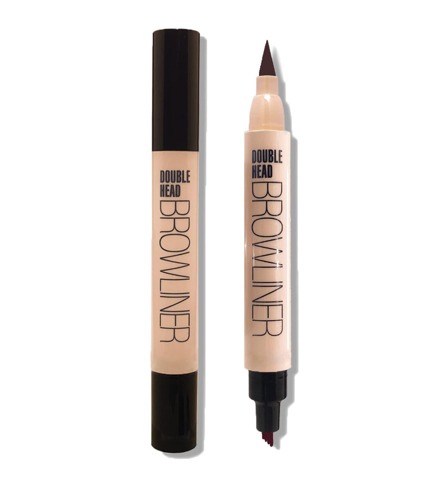 MIELIKKI 2 in 1 Waterproof Eyeliner & Eyebrow Pen - Smudge Proof Liquid Brow Pencil with Micro-Fork Tip Travel Friendly Dark Brown #103 - Buy Online on GoSupps.com