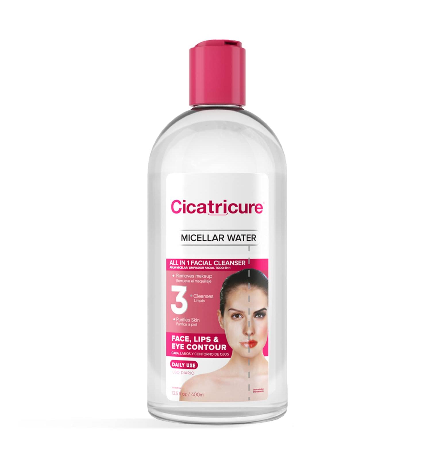 CICATRICURE Micellar Water Facial Cleanser 13.5 Ounce - Unscented, Pack of 1 - Buy Online on GoSupps.com