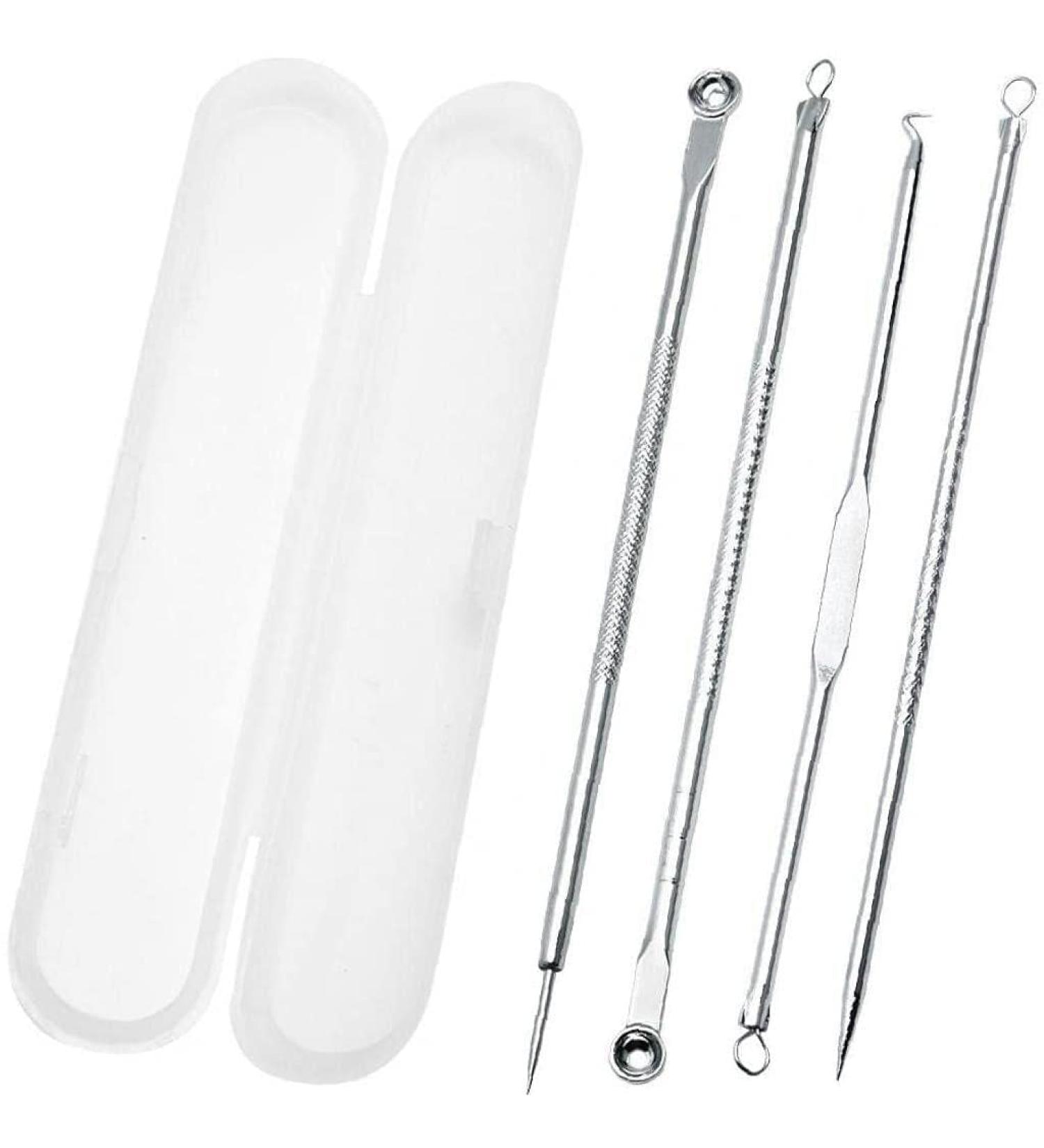 Blackhead Remover Tool Kit 4 Pieces Comedone Extractor Tool Blemish Whitehead Removal Acne Needle Pimple Stainless Steel Durability and convenience - Buy Online on GoSupps.com