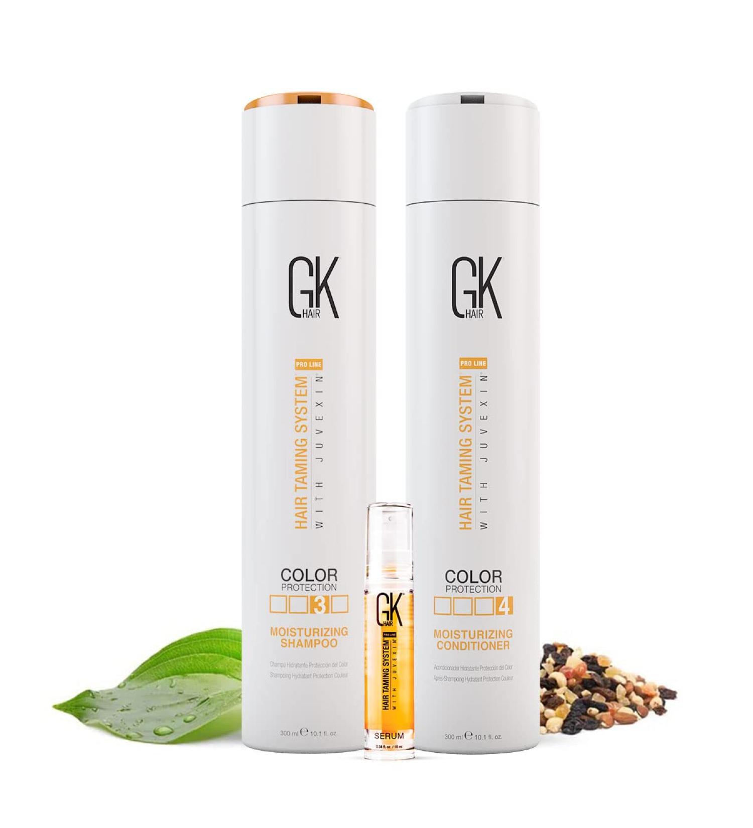 GK HAIR Color Protection Shampoo & Conditioner Combo | Moisturizing Argan Oil Formula | Paraben & Sulfate Free for Damaged Frizzy Oily & Dry Hair - International Shipping - Buy Online on GoSupps.com