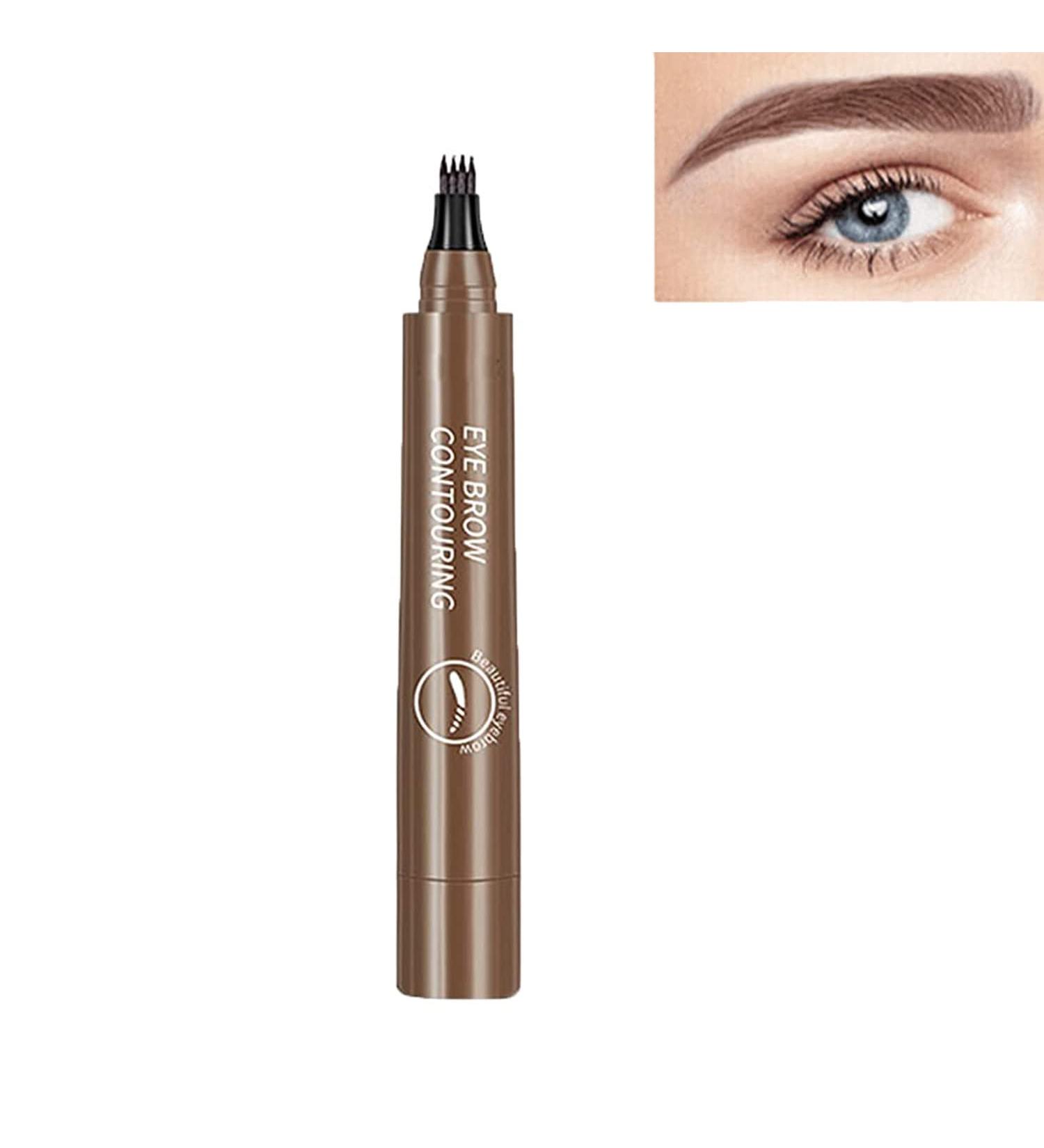 Materialm Magical Waterproof Brow Pen - 4 Tipped Microblading Eyebrow Pencil in Dark Brown - Buy Online on GoSupps.com
