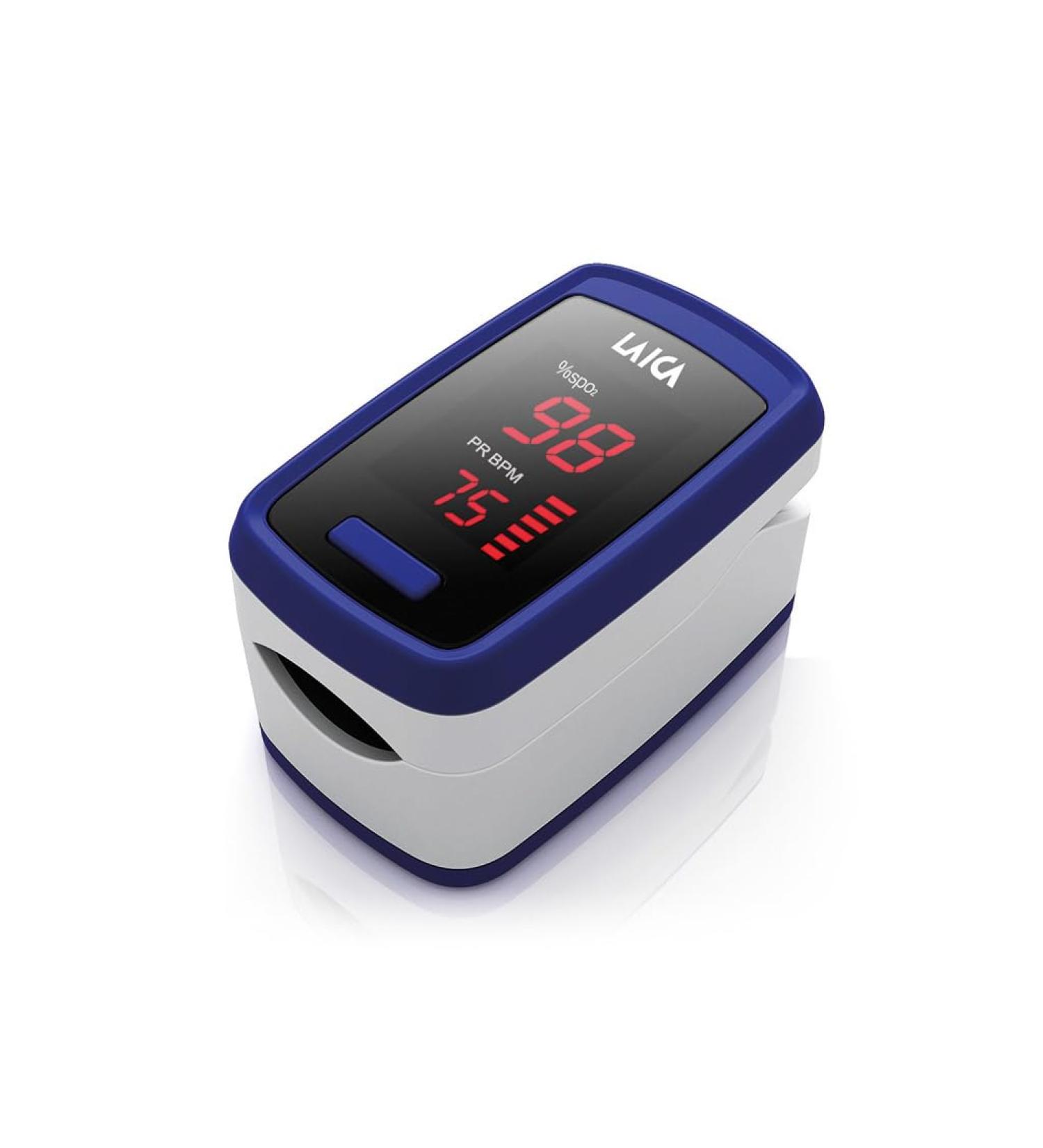 Finger Pulse Oximeter Mod. Ea1007 - Laica Grey/Violet | Accurate Health Monitoring Device for Home & Travel - Buy Online on GoSupps.com