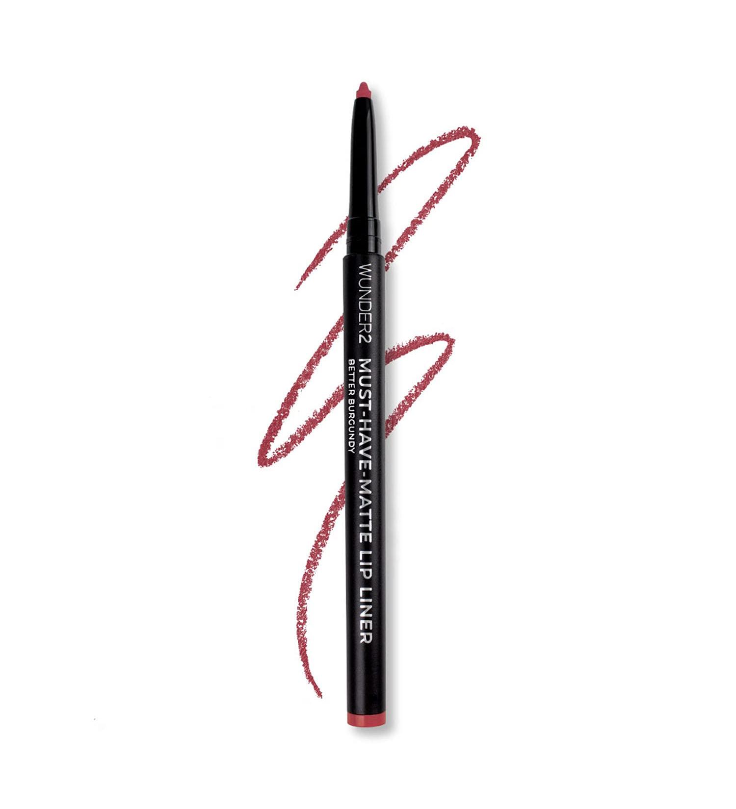 WUNDER2 Long Lasting Matte Lip Liner in Better Burgundy - Twist Up Lipliner - Buy Online on GoSupps.com