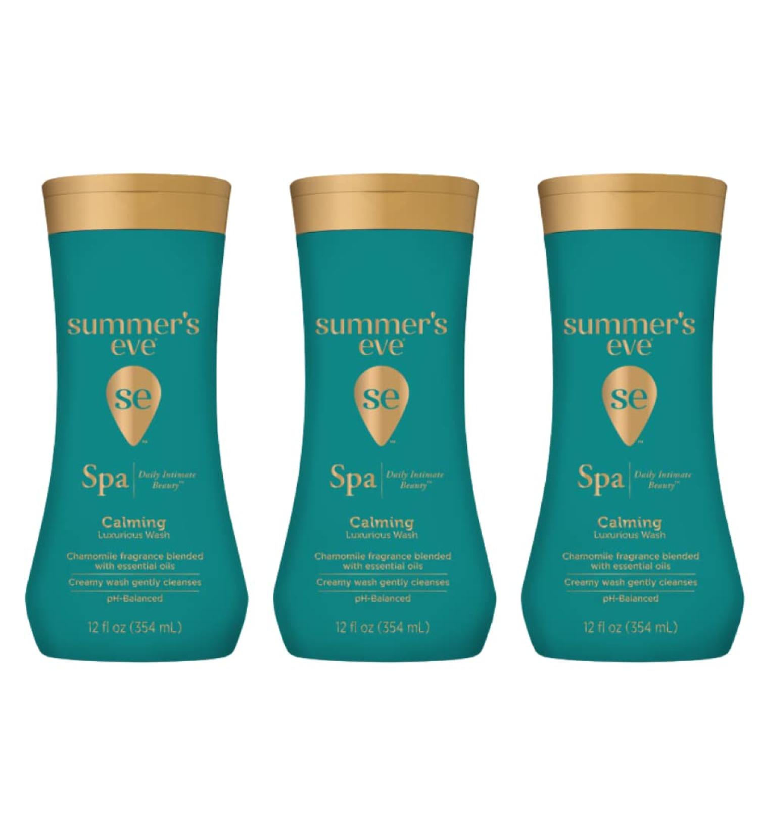 Summer's Eve Spa Daily Intimate Wash - Calming Chamomile pH-Balanced Feminine Wash 12 Fl Oz (Pack of 3) - Luxurious Cleansing for All Skin Types | International Shipping Available - Buy Online on GoSupps.com