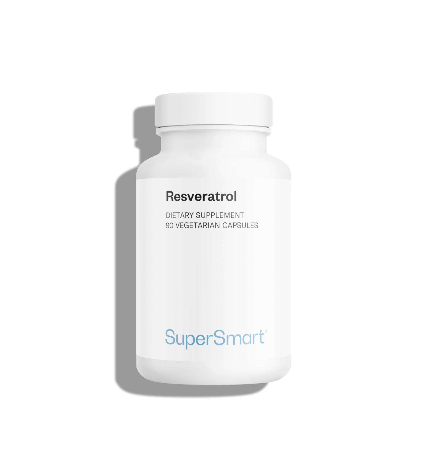 Supersmart Resveratrol 20 mg - Antioxidant Vitis Extract & Polygonum Cuspidatum - 90 Vegetarian Capsules - GVO-Free - Shop Internationally - Buy Online on GoSupps.com