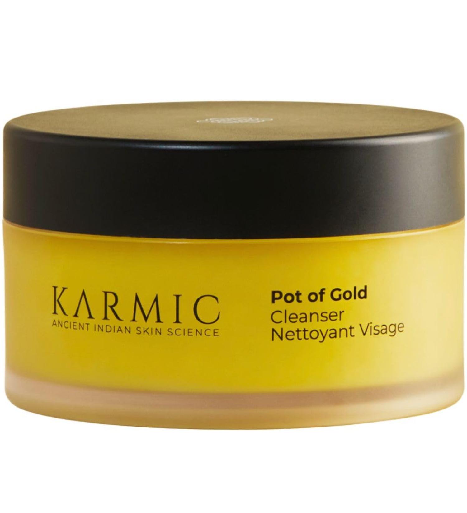 Karmic Skin Pot of Gold Facial Cleanser | Organic Hydrating Foaming Cream Cleanser | Pore Cleanser | Men & Women | Non-Stripping Anti Ageing Daily Face Wash | Lemon Neroli Scent | 4 Months Usage - Buy Online on GoSupps.com