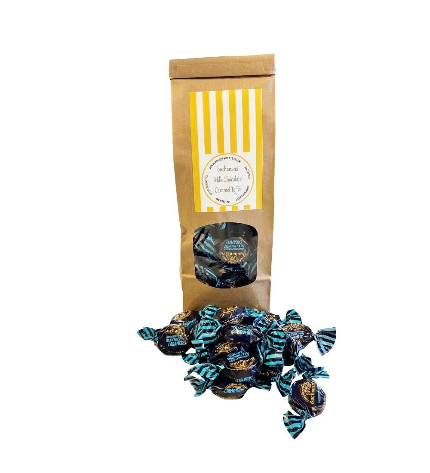 Buchanans Milk Chocolate Caramel Toffees - 300g Bag | Authentic British Treats - Buy Online on GoSupps.com