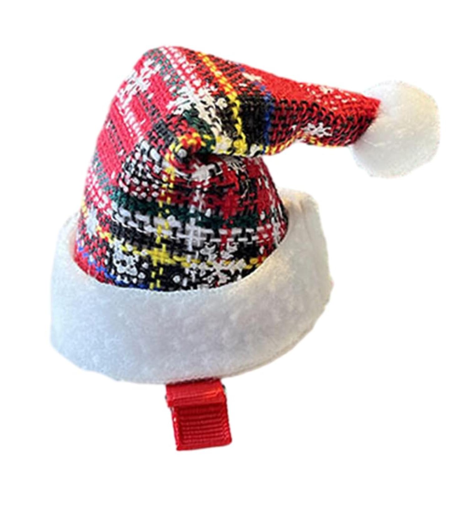 AJTUTUS Santa Hat Headwear Tinsel Hair Clip Christmas Duckbill Clip Headpiece with Tinsel Tulle Cone Hat Cartoon Photo Props - Buy Online on GoSupps.com