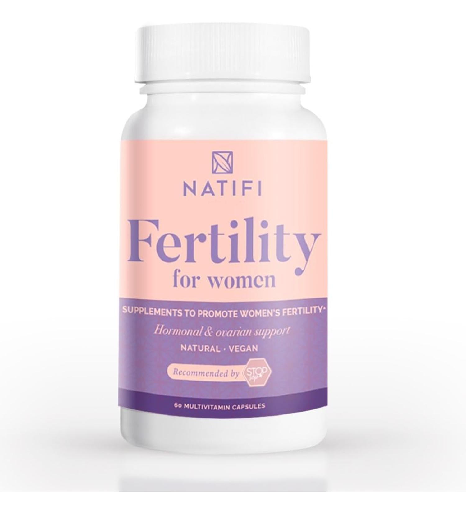 Natifi Fertifi Conception Fertility Prenatal Vitamins for Women - Regulate Cycles, Balance Hormones, Aid Ovulation - 60 Caps with Folic Acid, Myo Inositol, Vitex - Promotes Healthy Pregnancy - Buy Online on GoSupps.com