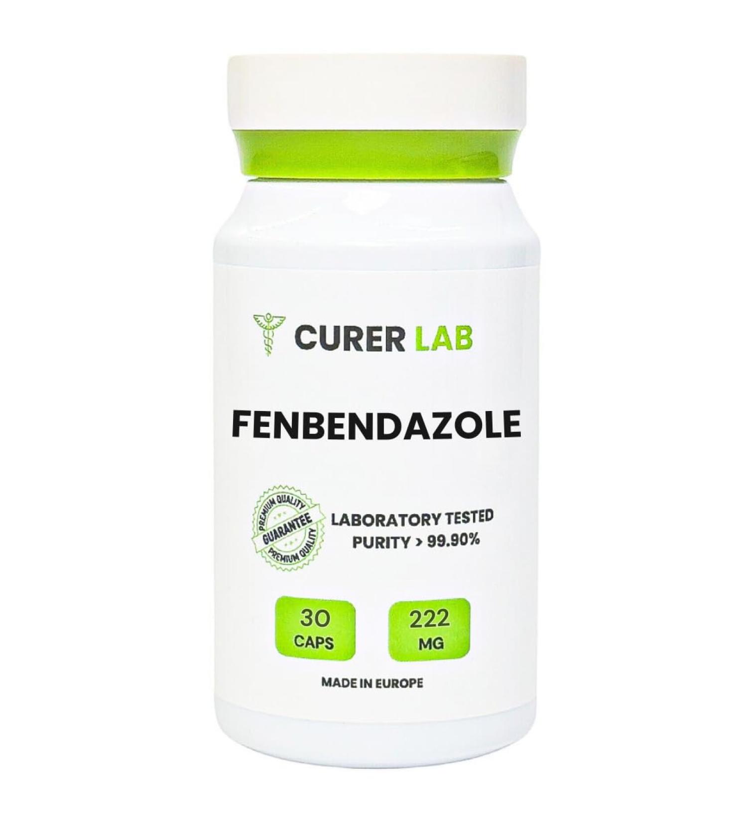Curer Lab Fenbendazole 222 mg 99.90% Pure Lab Verified - 30 Capsules - Buy Online on GoSupps.com