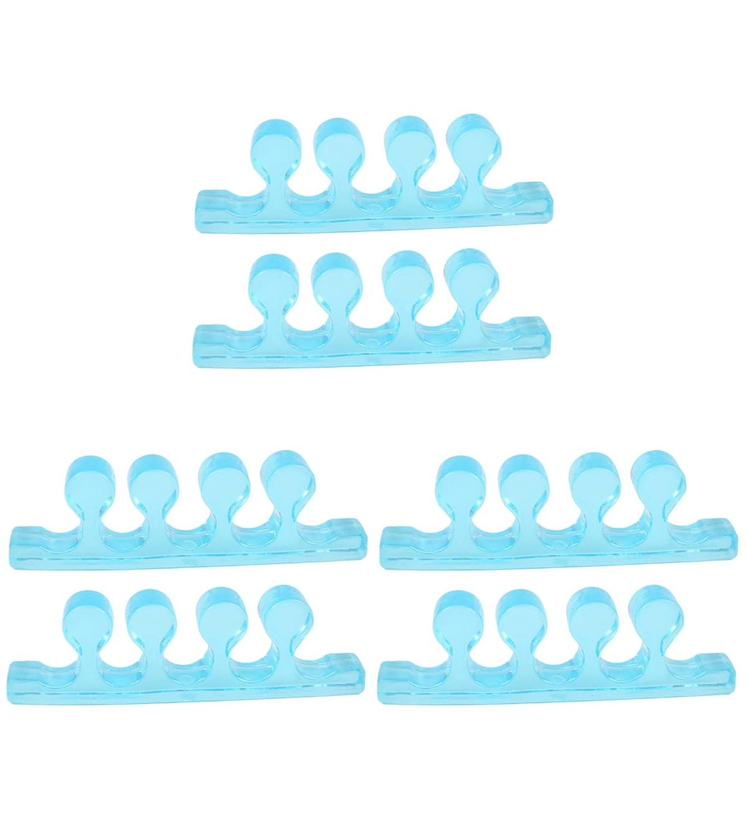 Silicone Toe Separators for Pedicures - 3 Pairs Straightener Spacers for Bunions - Blue Silicone Gel Orthotics for Men and Women - Buy Online on GoSupps.com