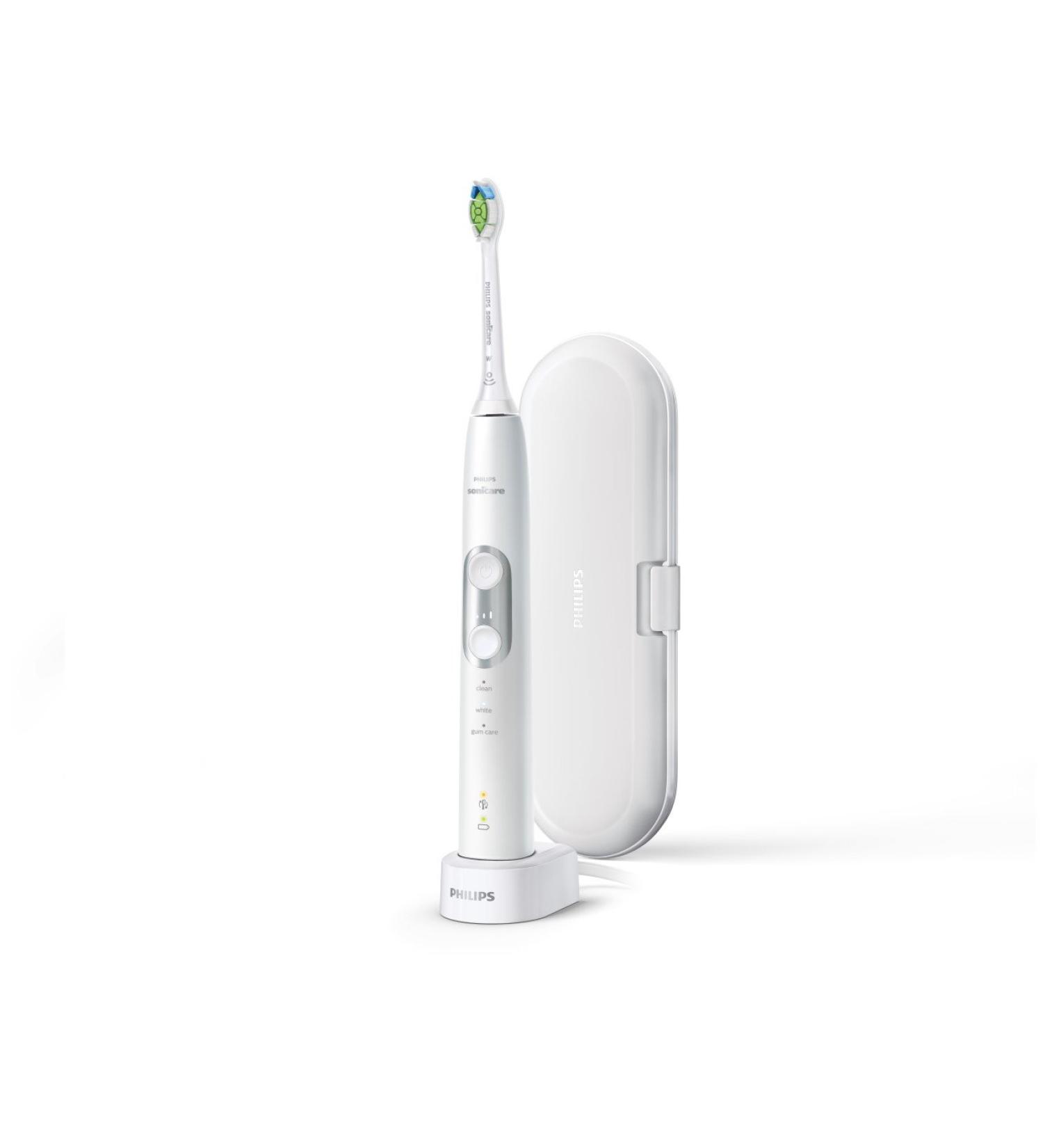 Philips Sonicare ProtectiveClean 6100 Electric Toothbrush White HX6877/33 - Frustration Free Packaging - Buy Online on GoSupps.com