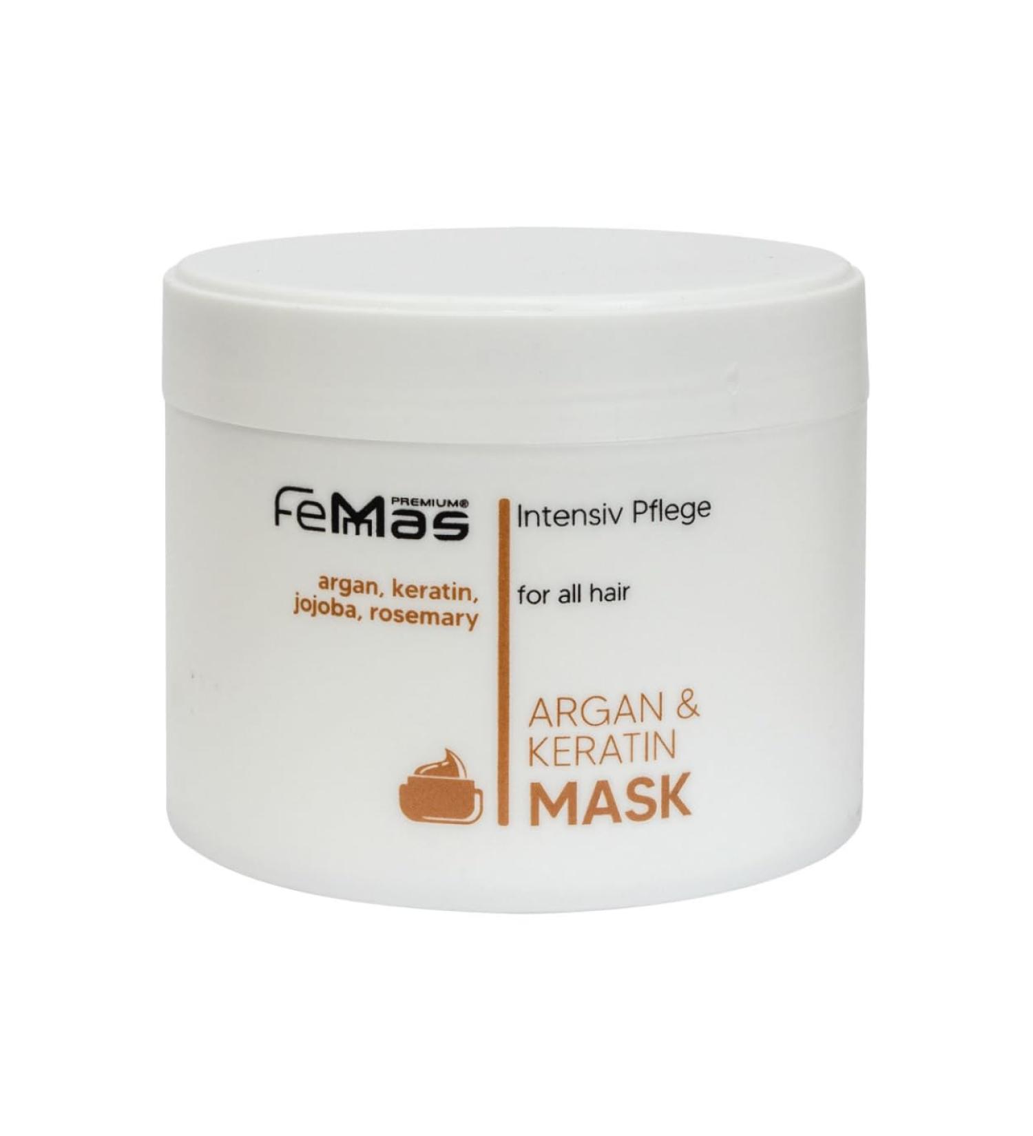  Femmas FemMas Argan and keratin hair mask with vegetable oils and proteins I Argan oil hair mask I Protein hair mask for healthy and supple hair I - Buy Online on GoSupps.com