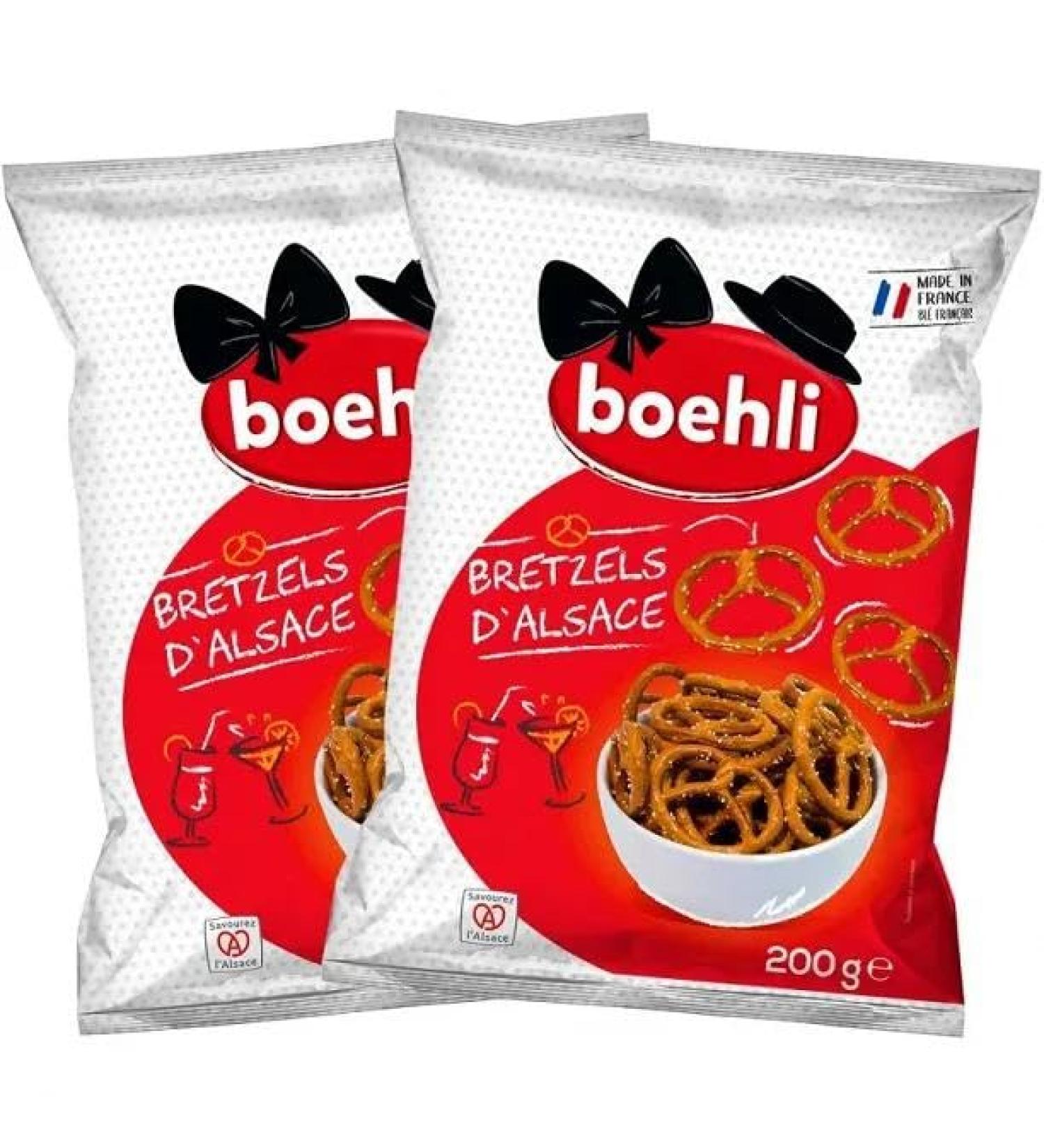 BOEHLI | Pack of 2 Medium Pretzel Bags 400G | Pack of (4) | Free delivery