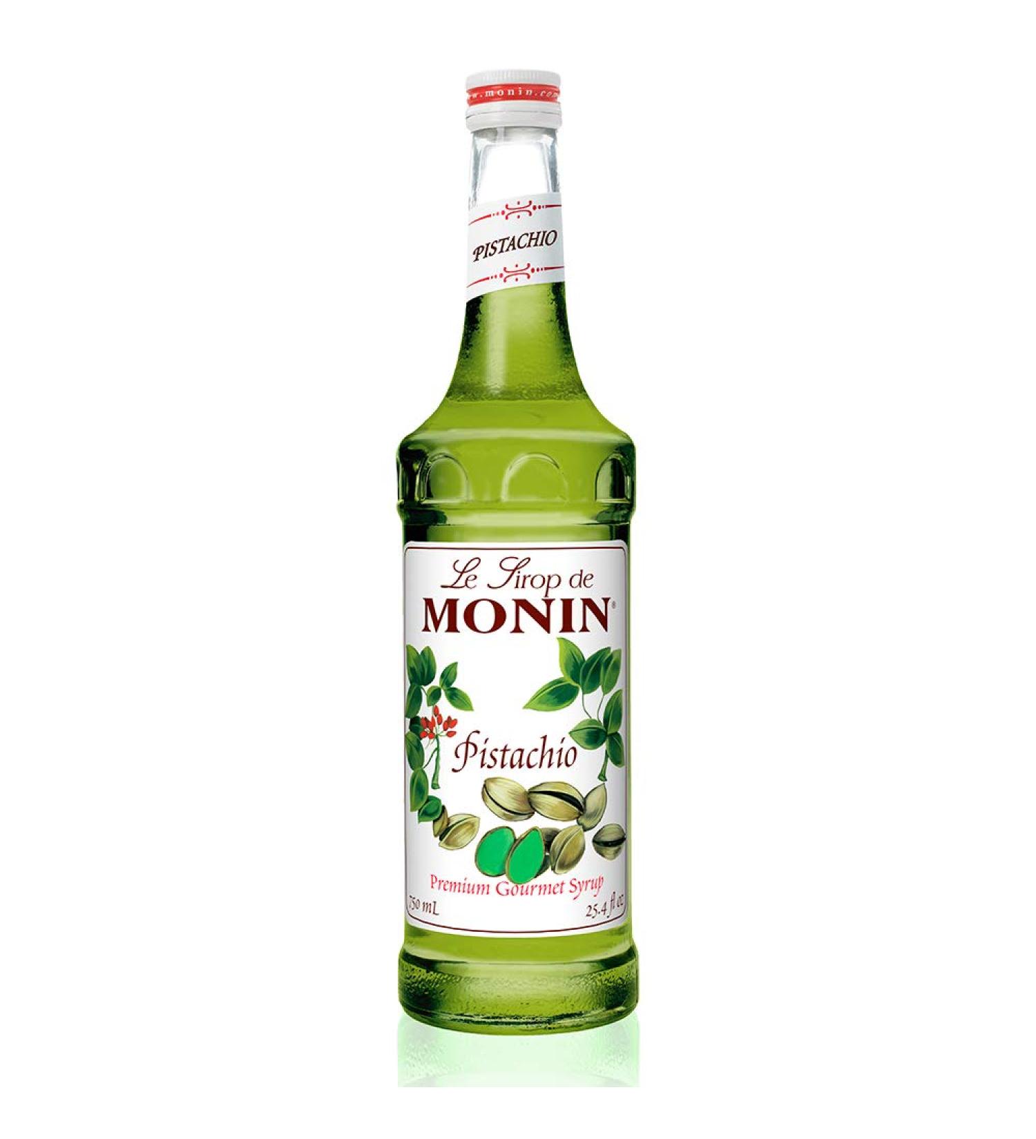 Monin Pistachio Syrup - Rich & Roasted Flavor for Lattes, Mochas, and Cocktails - 750ml - Buy Online on GoSupps.com