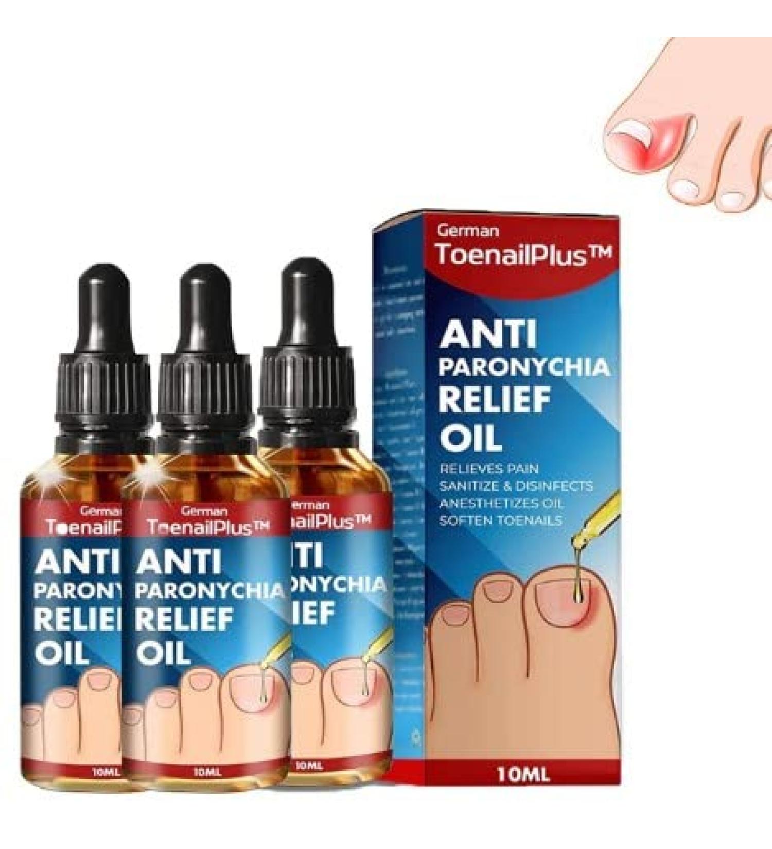 Buy German Toenailplus Anti Paronychia Relief Oil - Ingrown Toenail Treatment Drops (Pack of 3) | Fast International Shipping - Buy Online on GoSupps.com