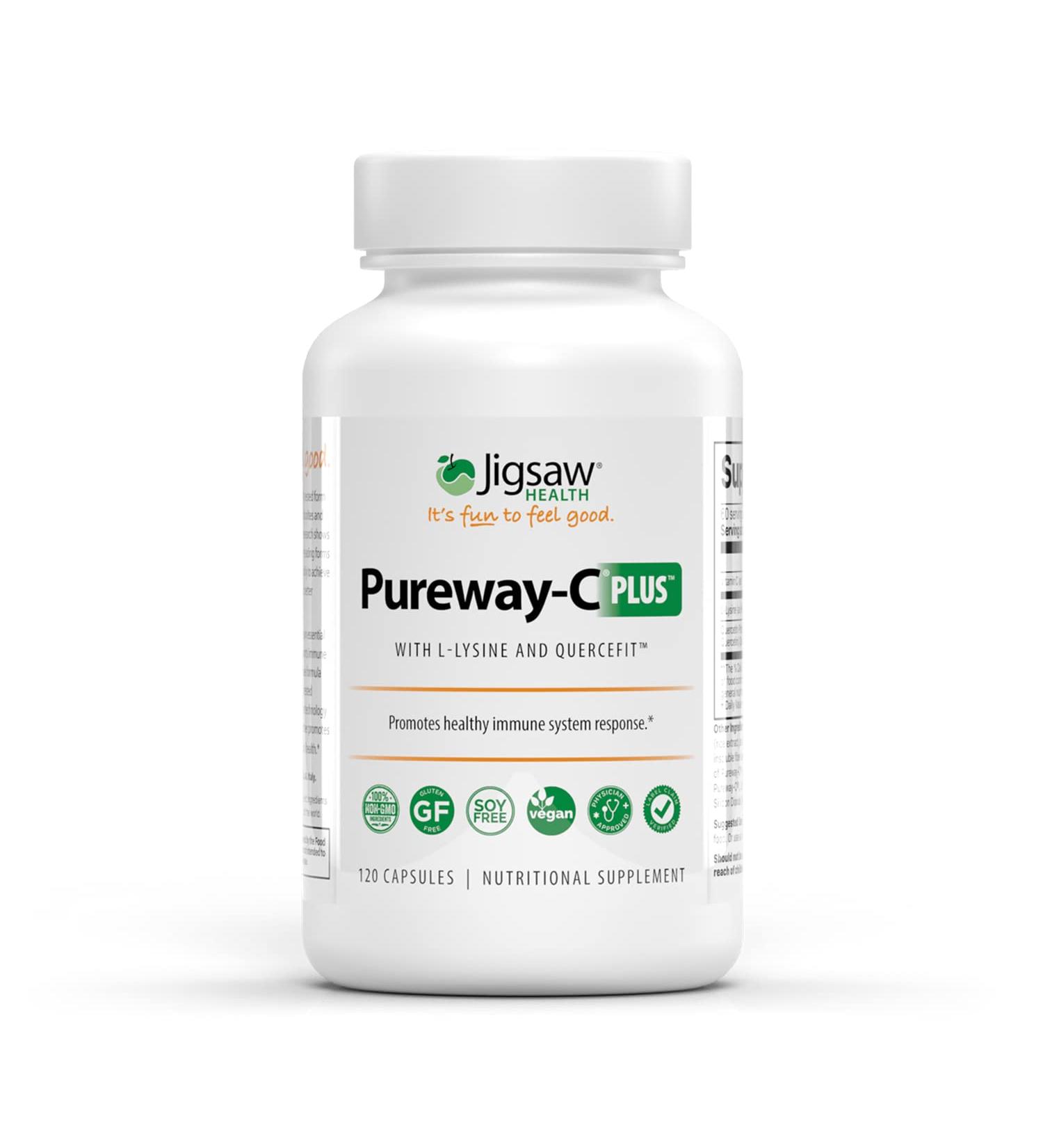 Jigsaw Health Pureway-C Plus 120 Capsules | L-Lysine & Quercefit Immunity Support - Buy Online on GoSupps.com
