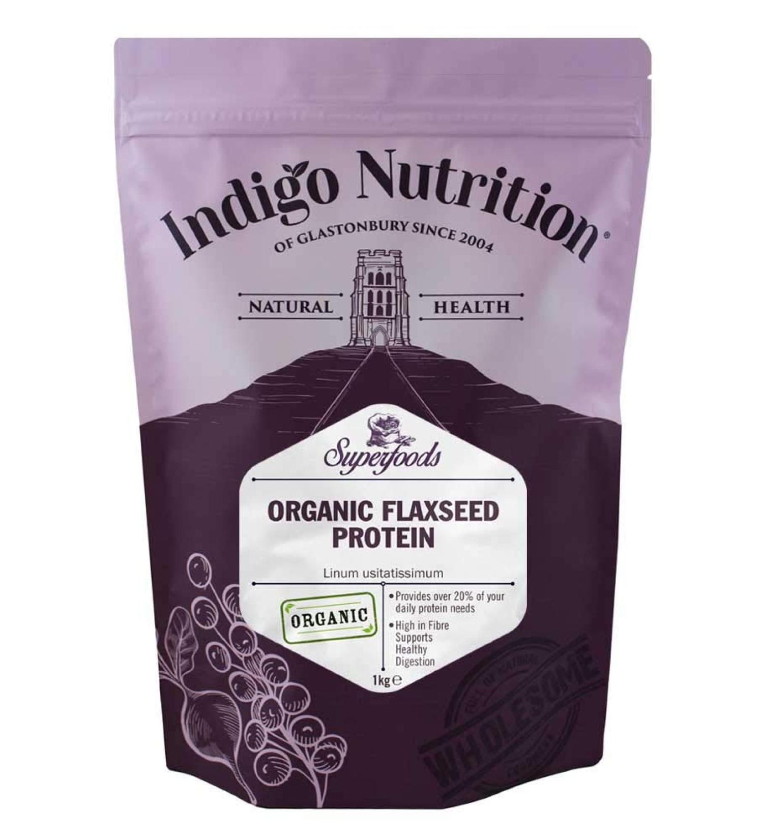 Indigo Herbs Organic Flax Protein 1 kg