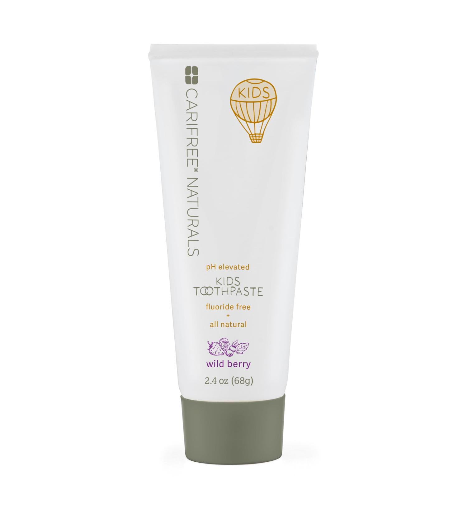 CariFree Naturals Kids Toothpaste | Fluoride-Free 40% Xylitol Organic Wild Berry Flavor pH Elevated Safe if Swallowed Sugar-Free 2.4 oz Dentist Developed Wild Berry 2.4 Ounce (Pack of 1) - Buy Online on GoSupps.com
