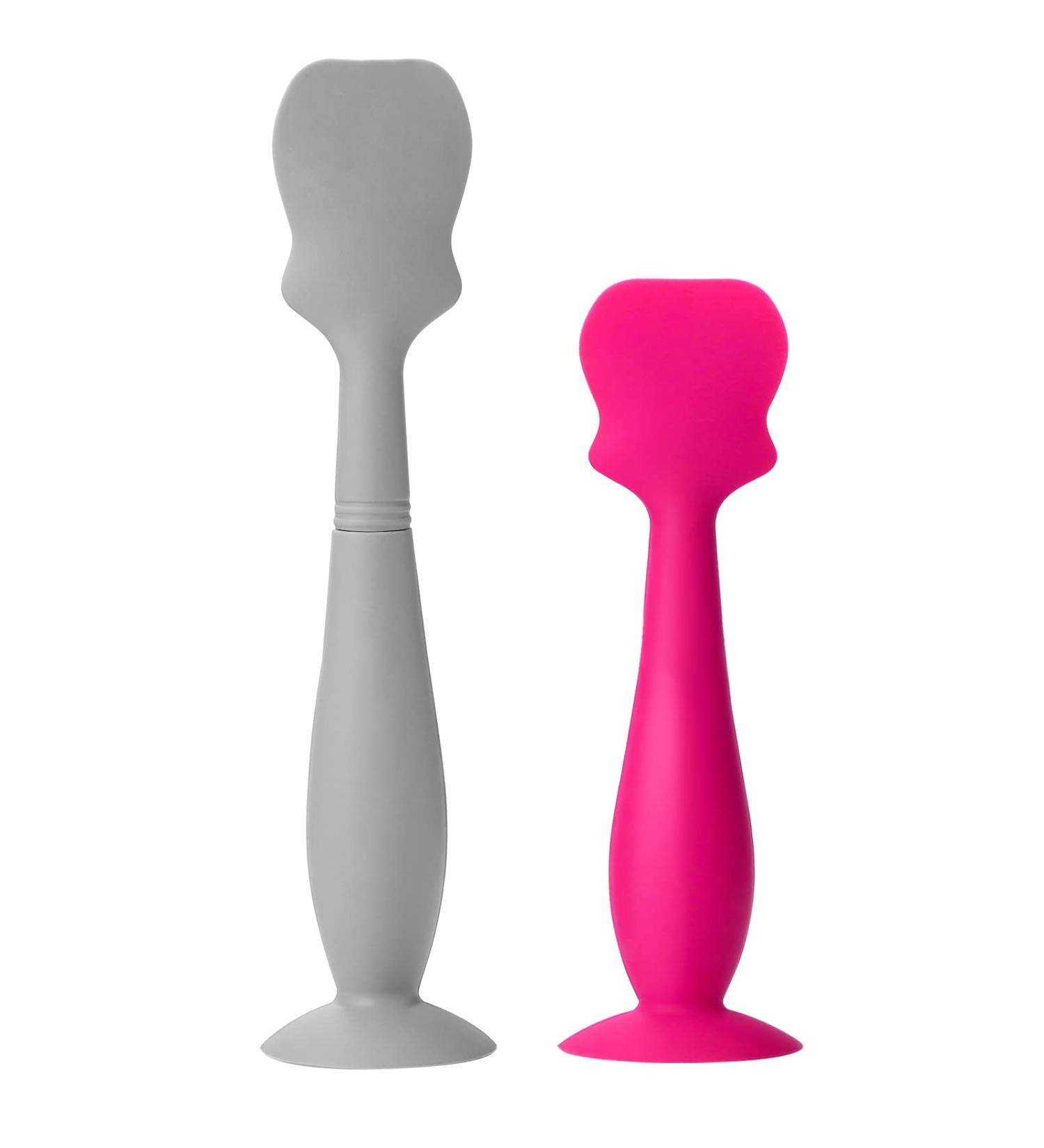 Medical Grade Baby Bottom Brush & Facial Cream Spatulas 2PCS - Silicone Nappy Rash Cream Applicator for Newborns - Buy Online on GoSupps.com