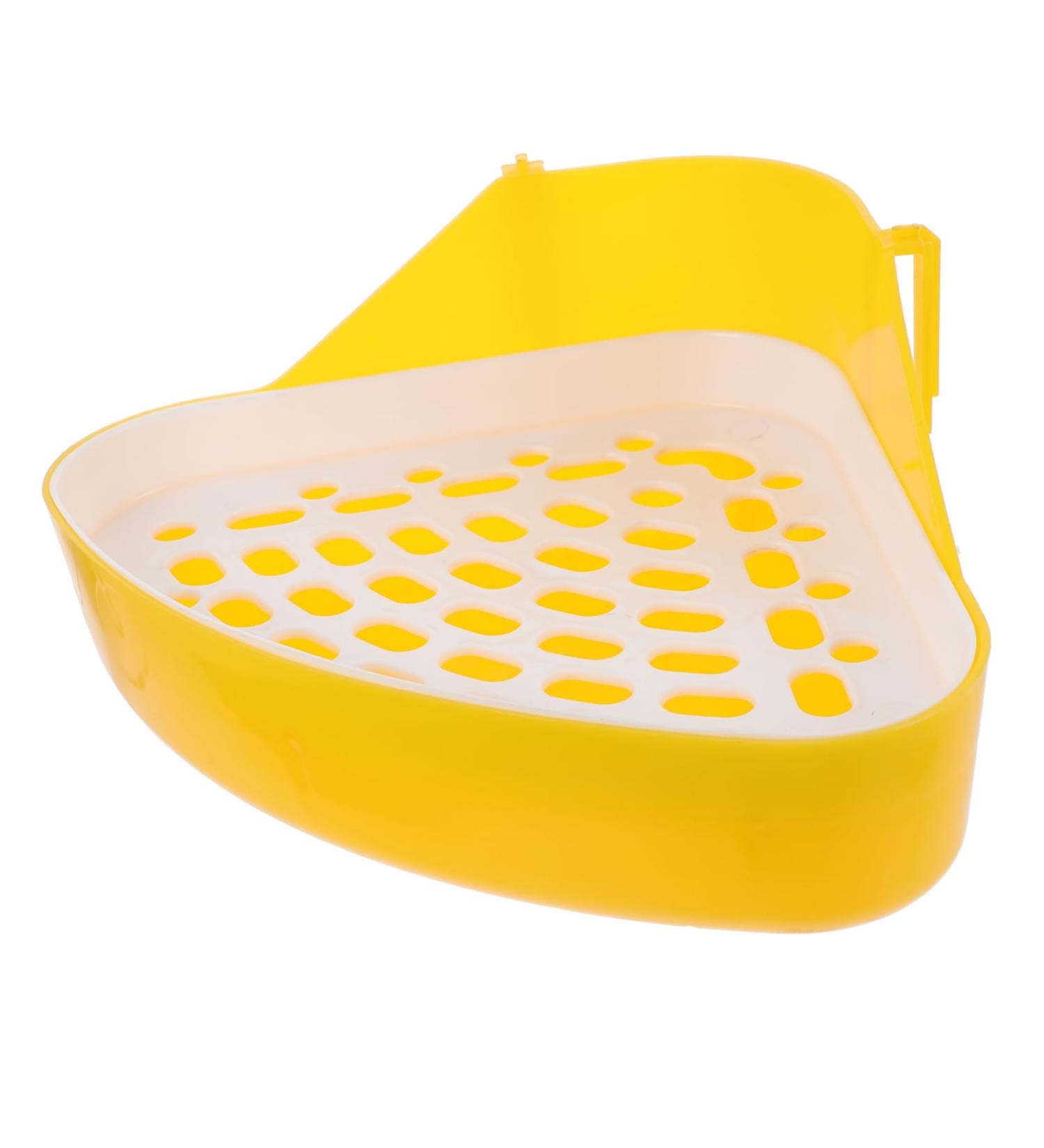 Levemolo Box Pet Potty Urinal Bunny Potty Rabbit Guinea Pig Bedding Pet Pee Small Animal Bedding Abs White 24.5X18.5cm White - Buy Online on GoSupps.com