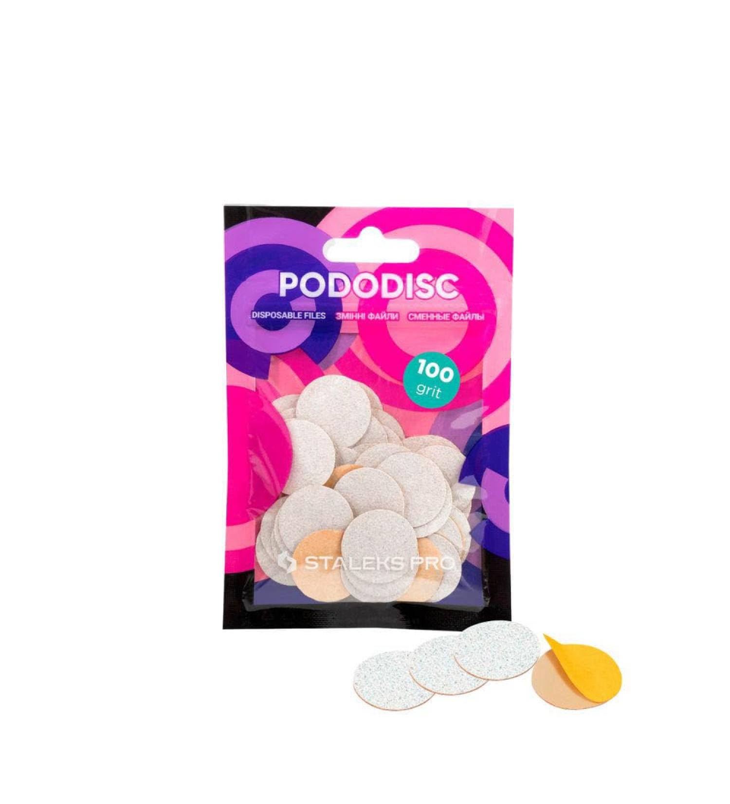 STALEKS PRO Pododisc 50 Grinding Discs - 20mm Grain Size 100 for Pedicures - Premium Nail Lathe Tools | International Shipping - Buy Online on GoSupps.com