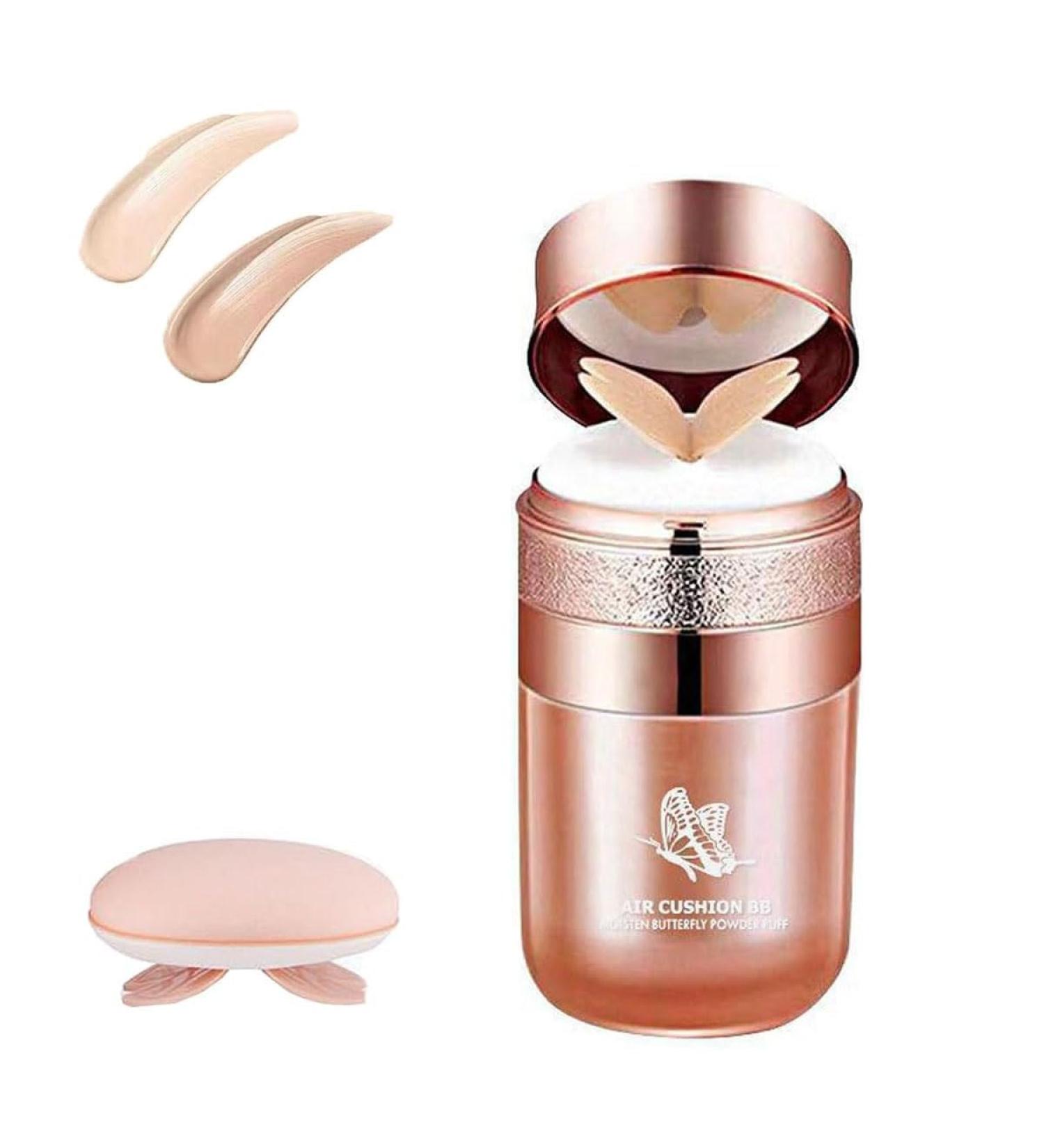 Air Cushion BB Cream Long-lasting Moisturizing Concealer Primer Butterfly Puff Foundation Concealer Brightening Oil Control Moisturizing Suitable for All Skin Types Lvory - Buy Online on GoSupps.com